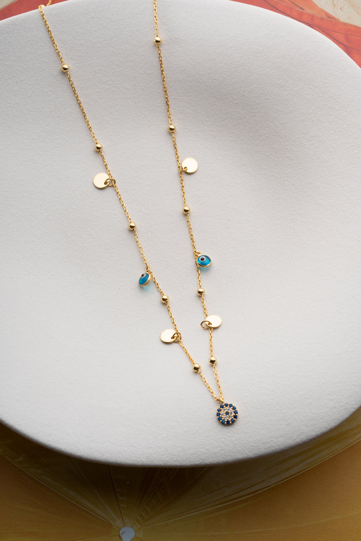 Evil Eye Coin Charm Necklace