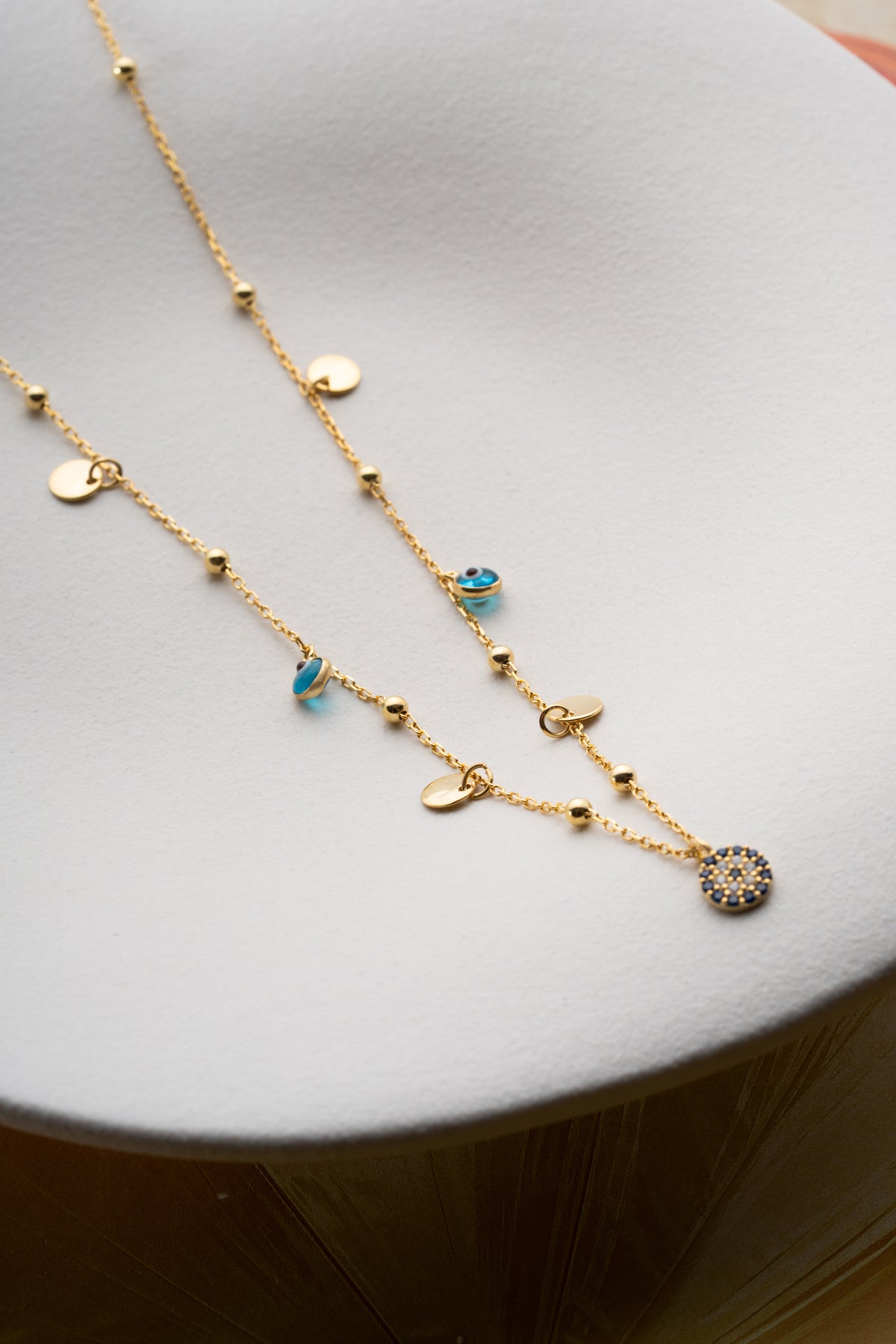 Evil Eye Coin Charm Necklace
