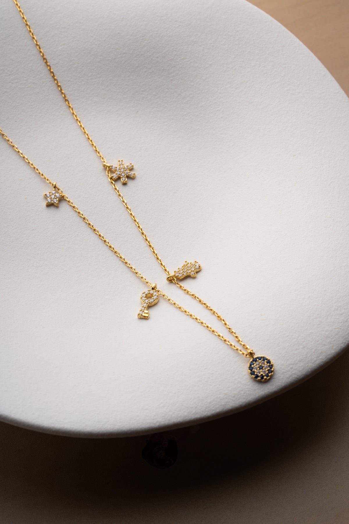 Gold Lucky Charms Station Necklace