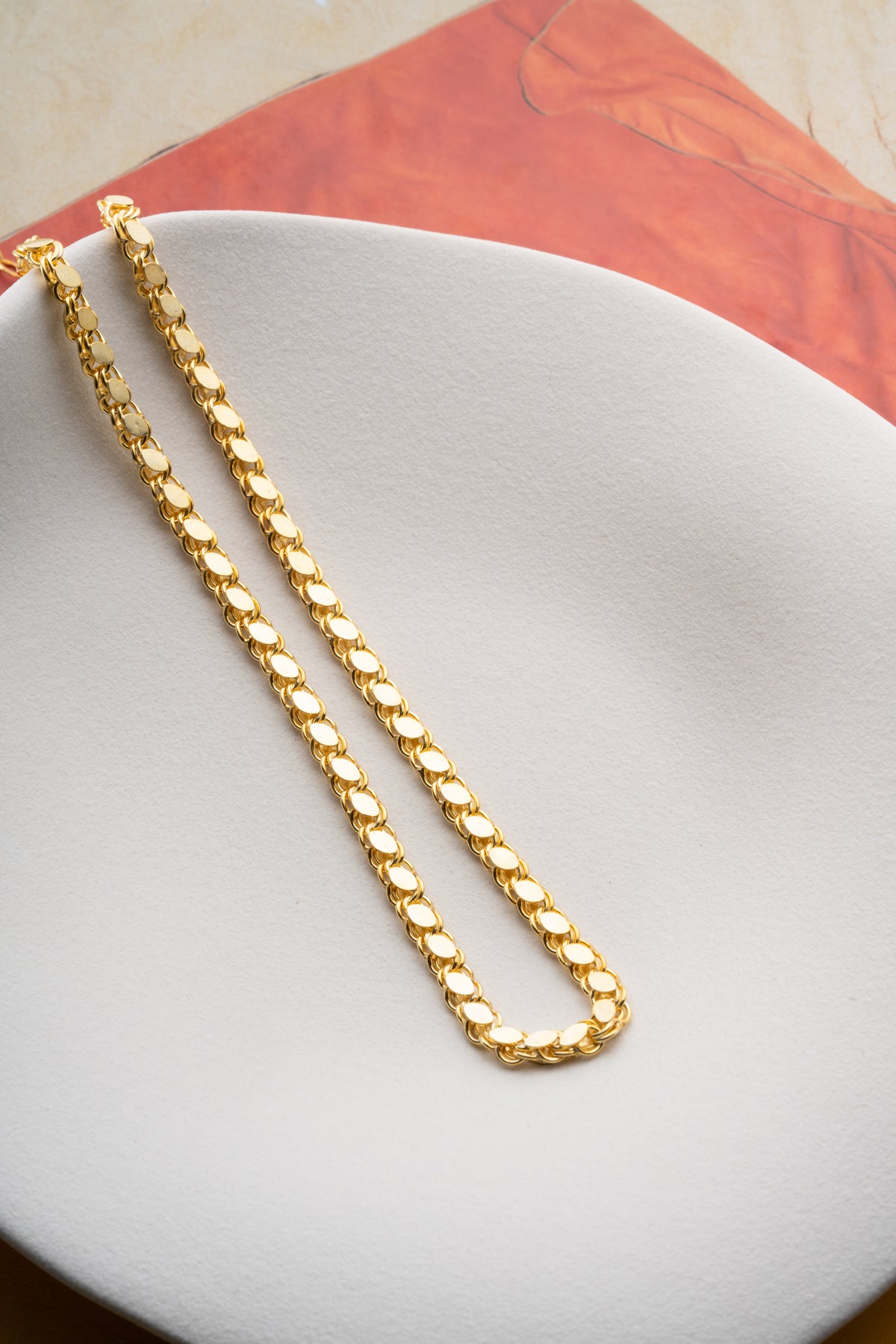 Chunky Sequin Link Chain Necklace