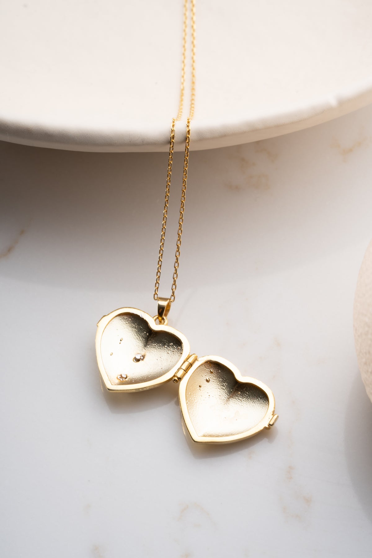 Bee Heart Locket Necklace