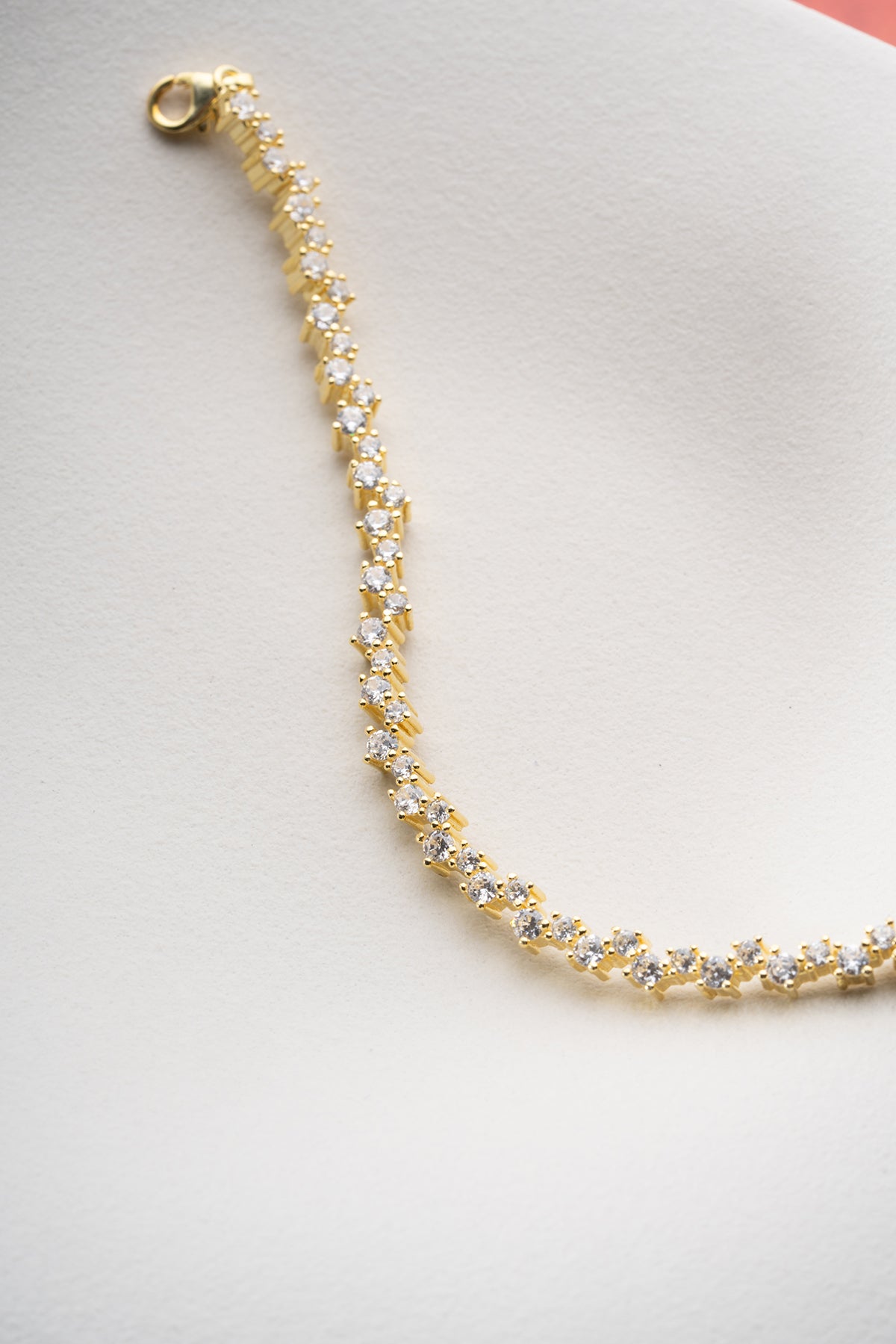 Zigzag Tennis Bracelet in Gold