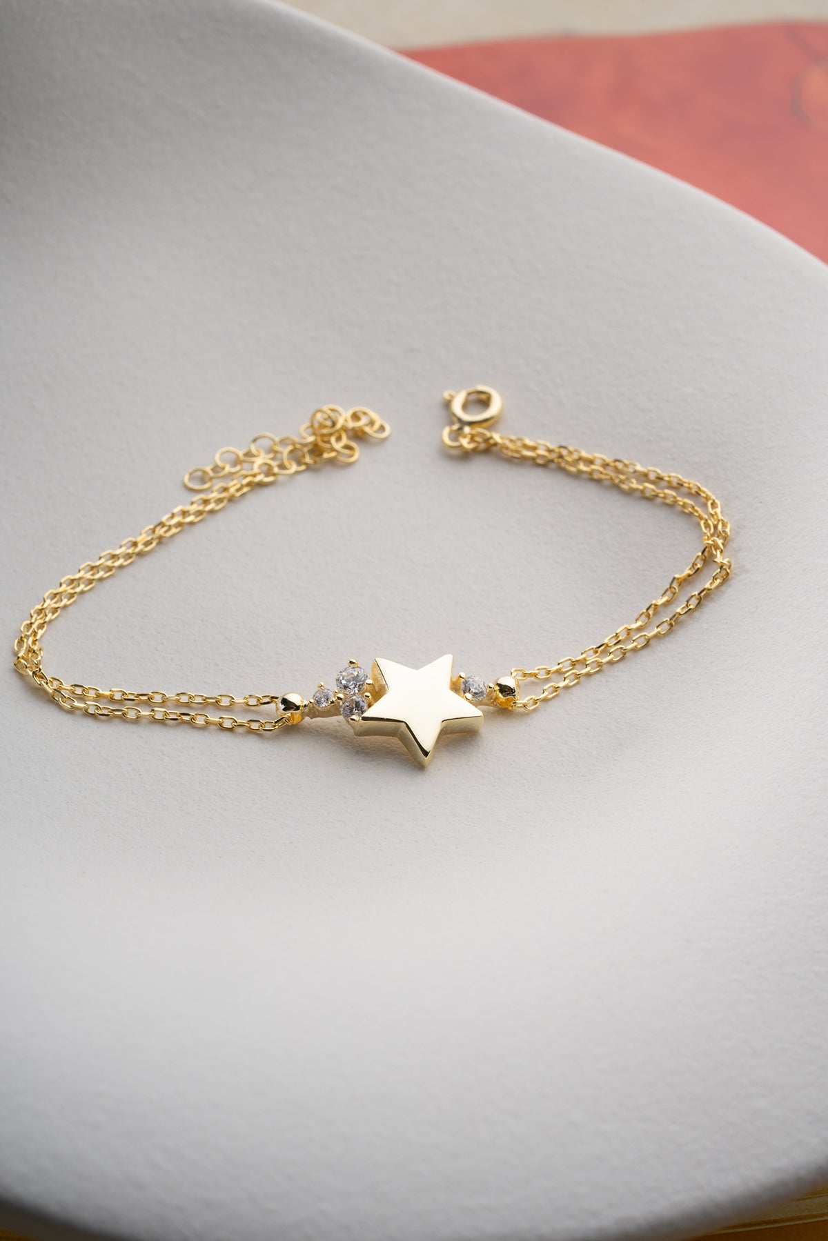 Gold Star Charm Chain Bracelet