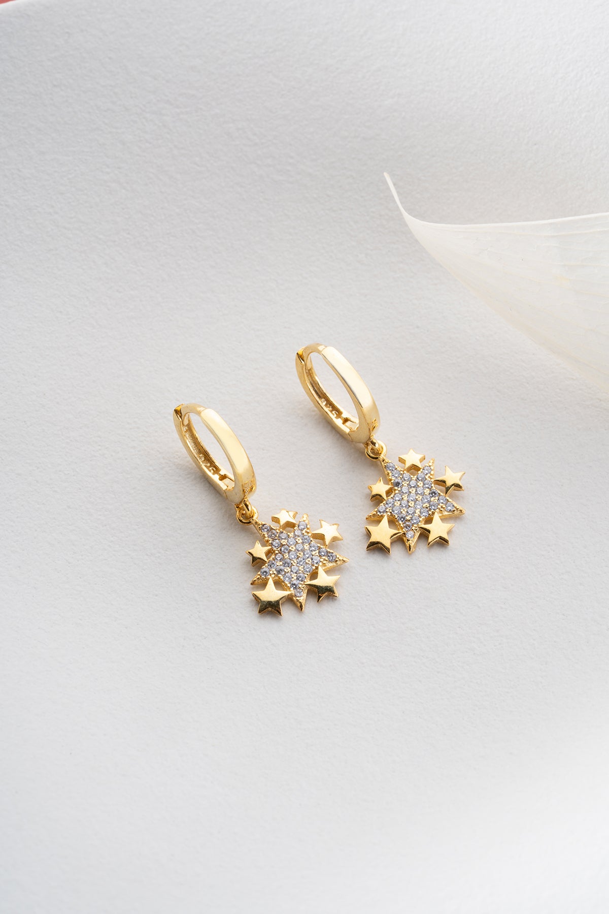 Star Cluster Huggie Earrings