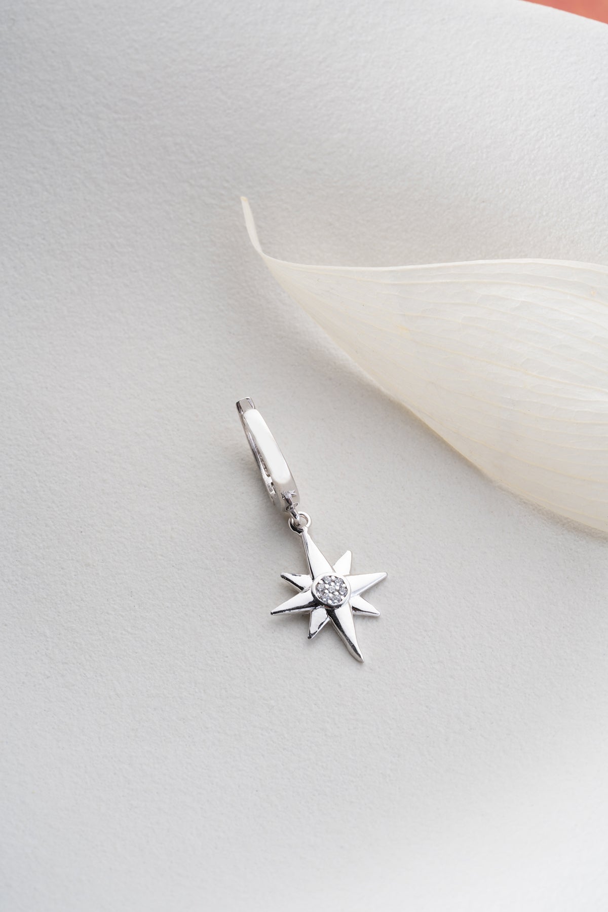 North Star Drop Huggie Earrings