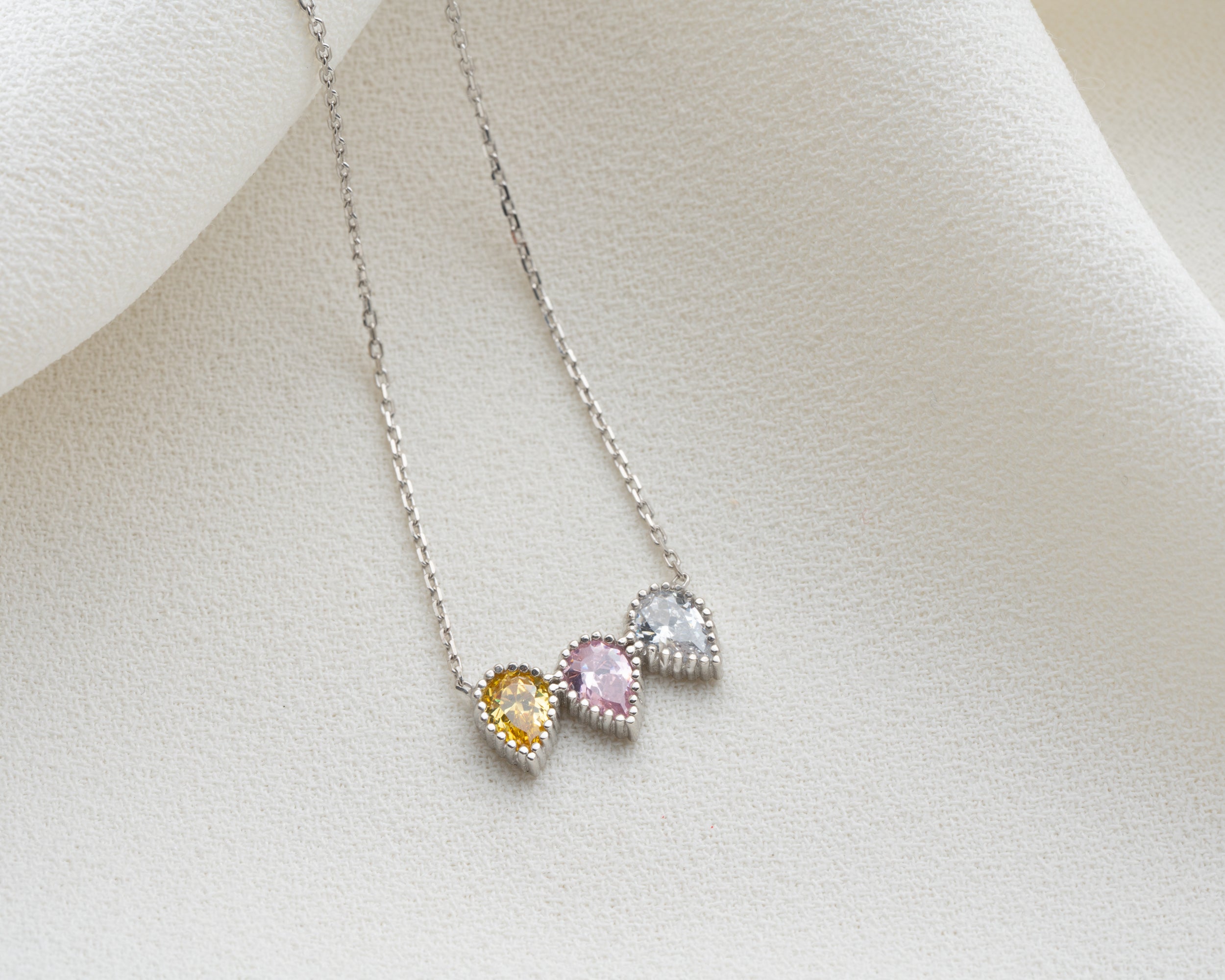 Custom Family Birthstone Row Necklace