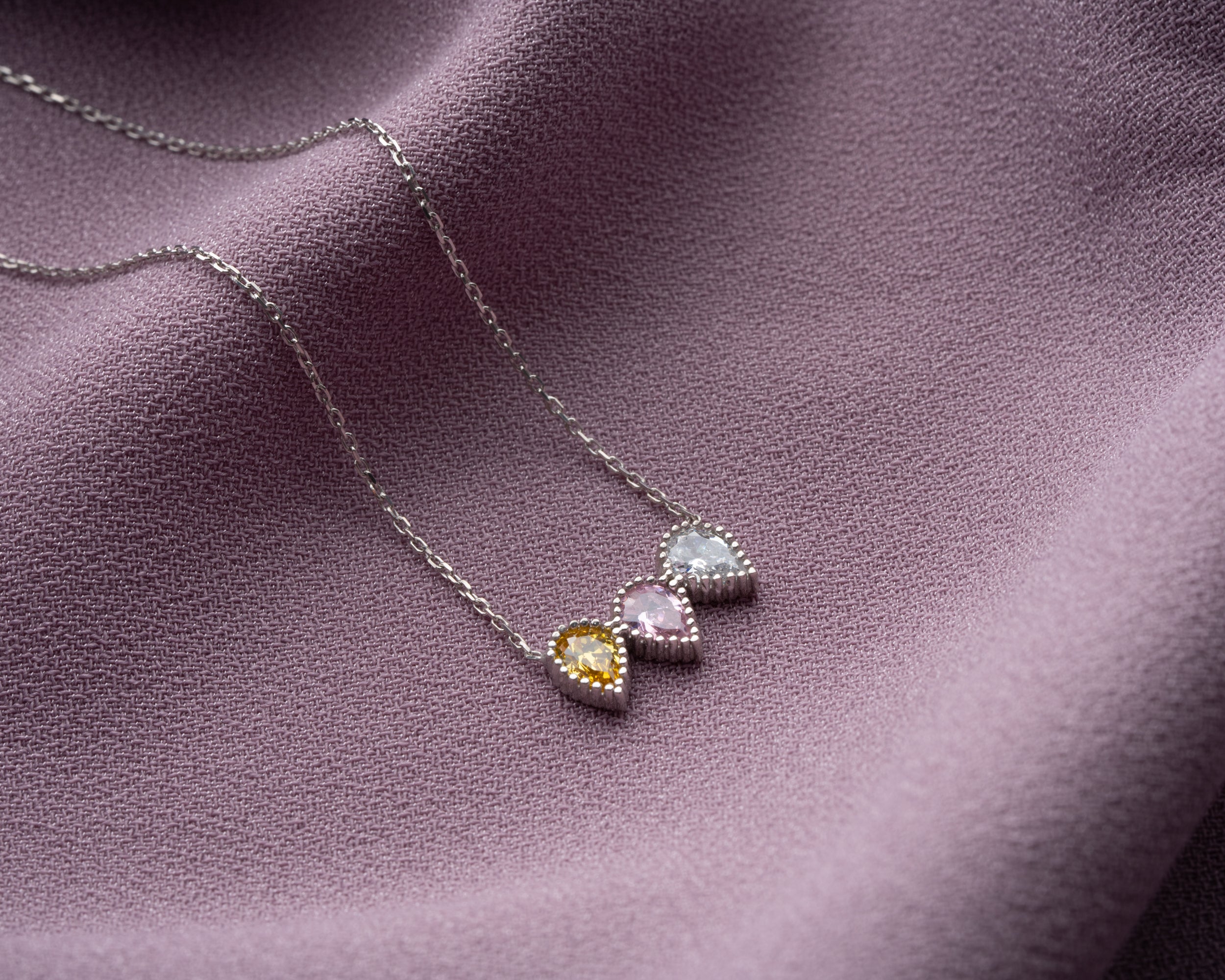 Custom Family Birthstone Row Necklace