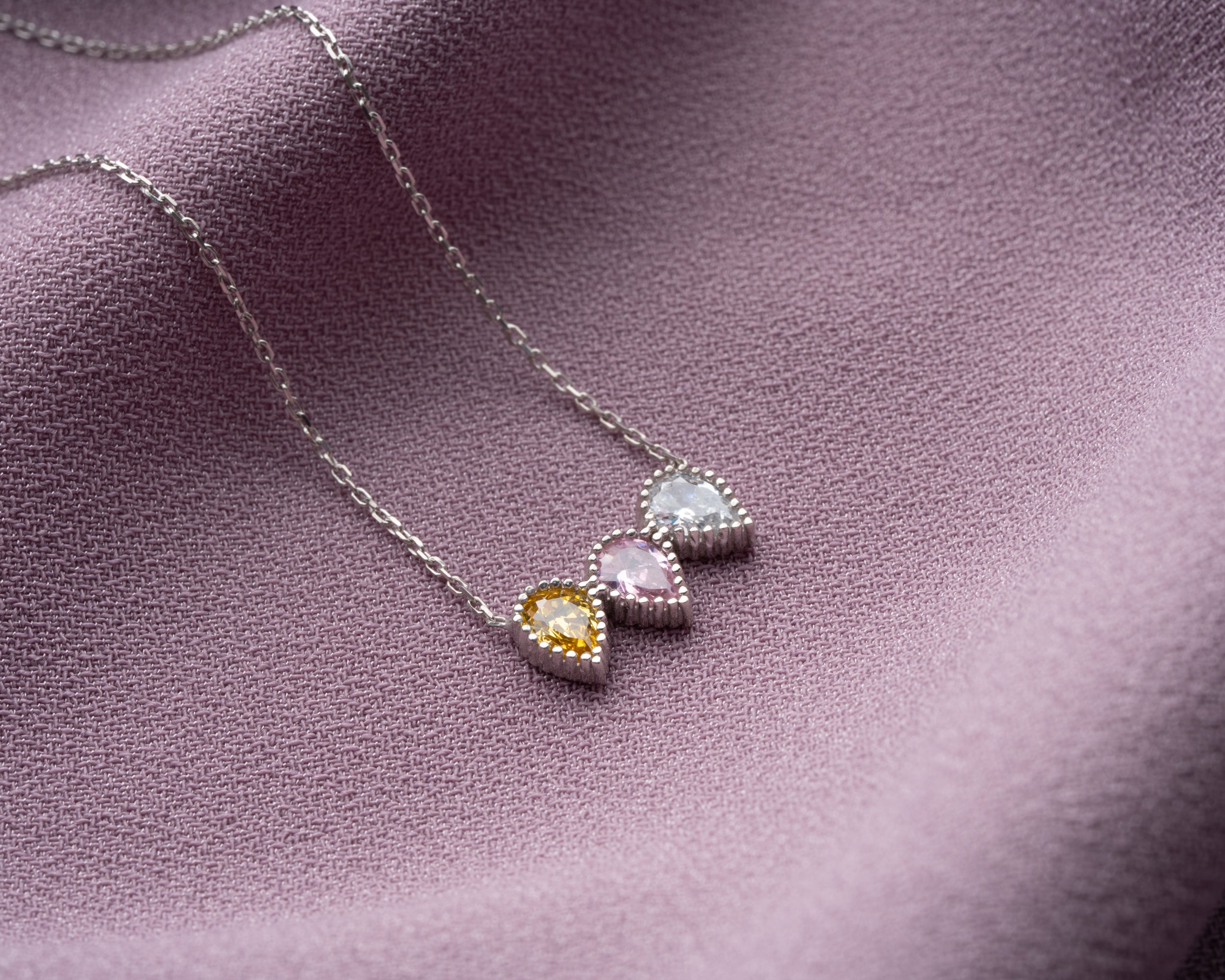 Custom Family Birthstone Row Necklace