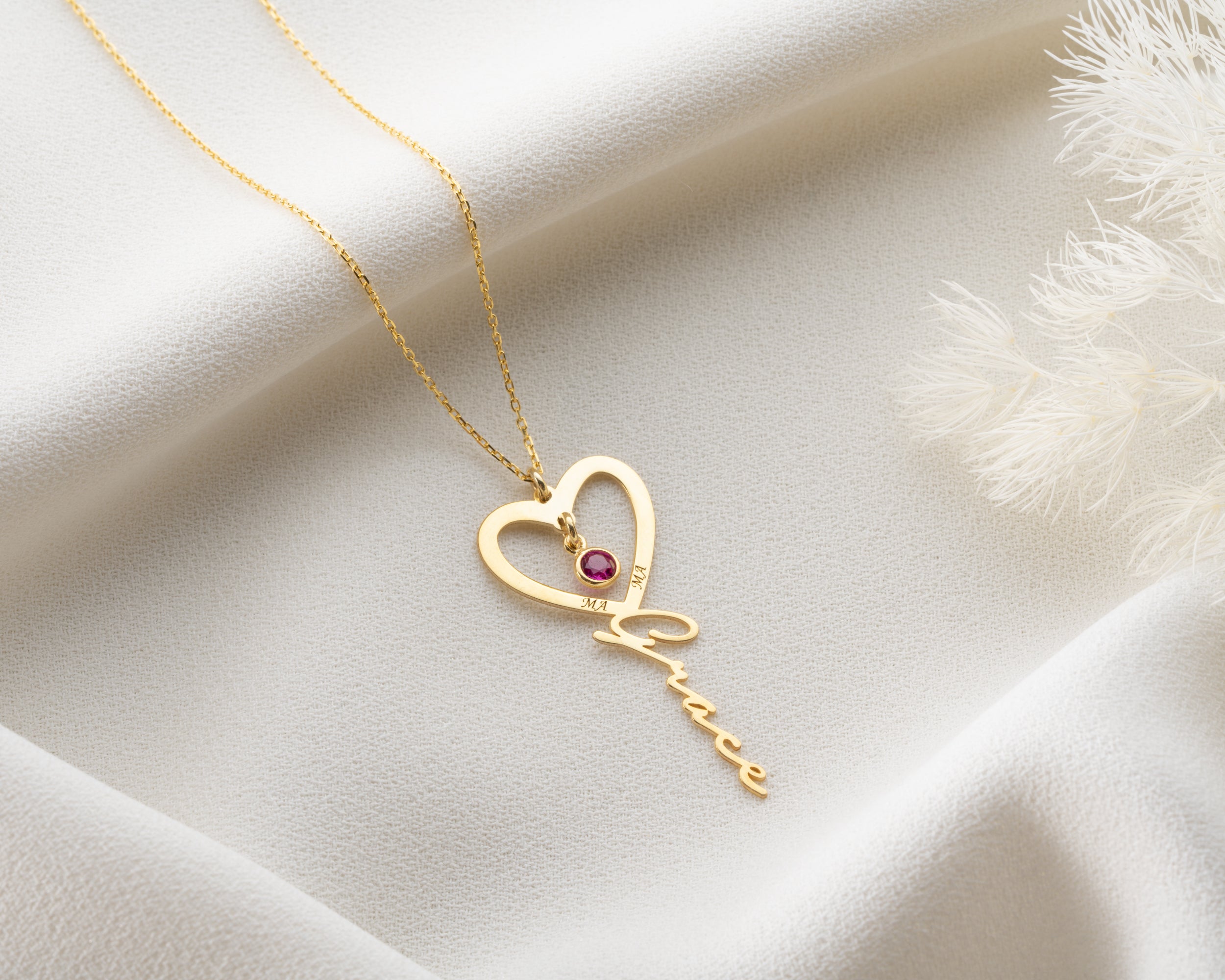 Mama Name and Birthstone Necklace