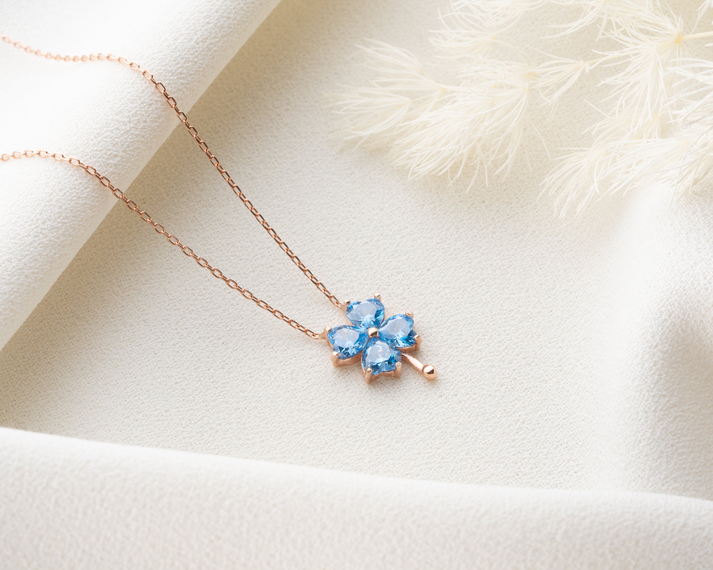 Birthstone Four Leaf Clover Necklace