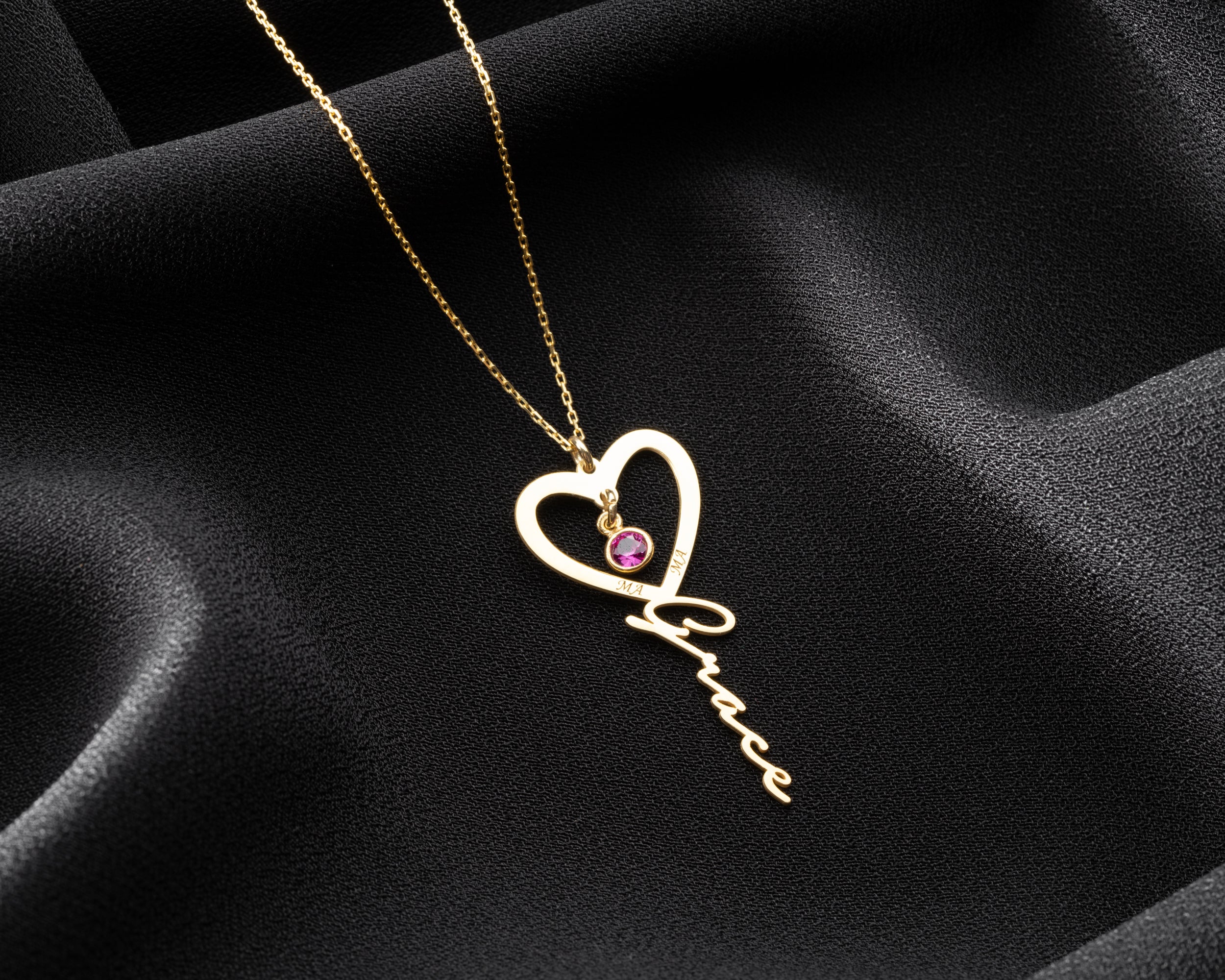 Mama Name and Birthstone Necklace