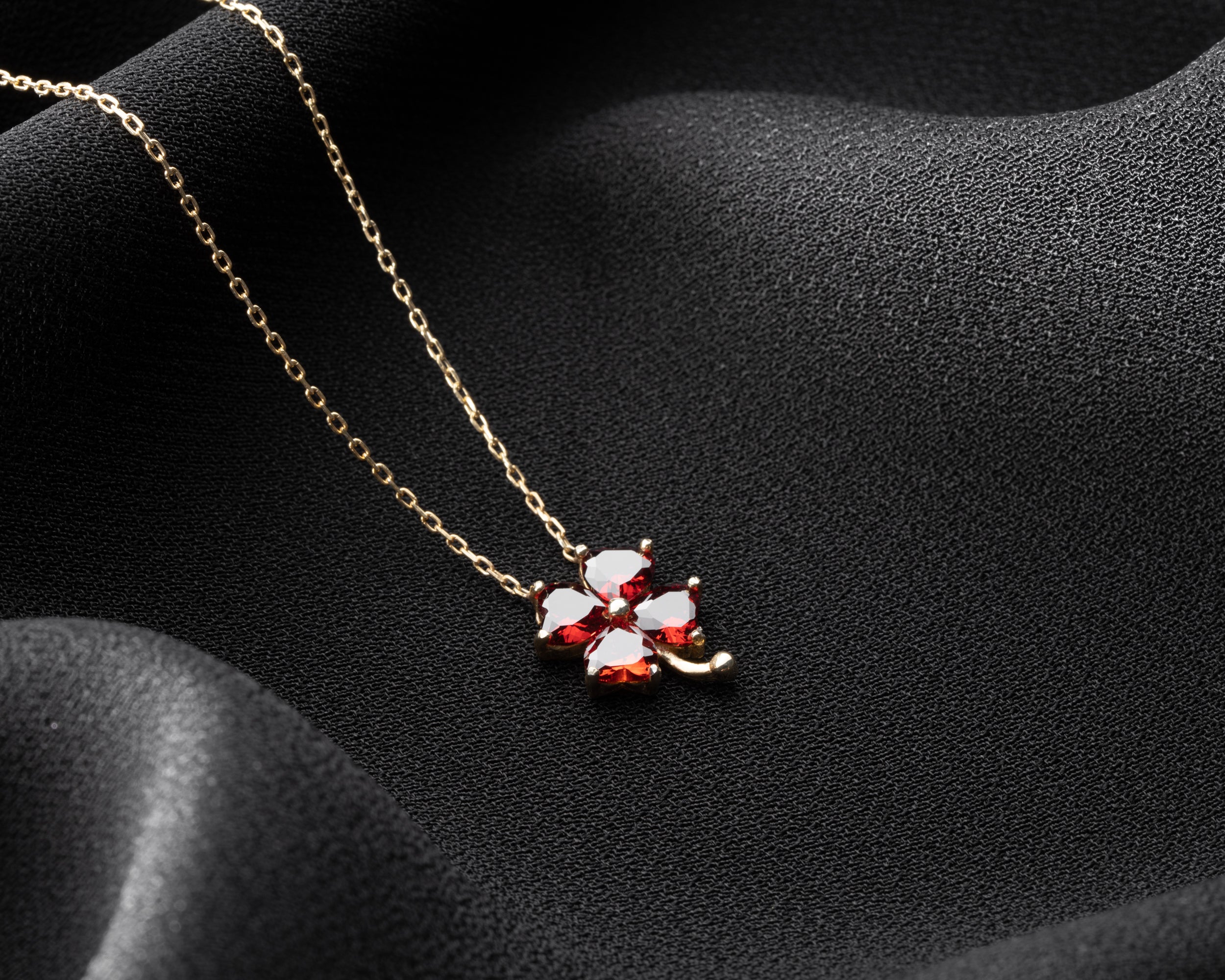 Birthstone Four Leaf Clover Necklace
