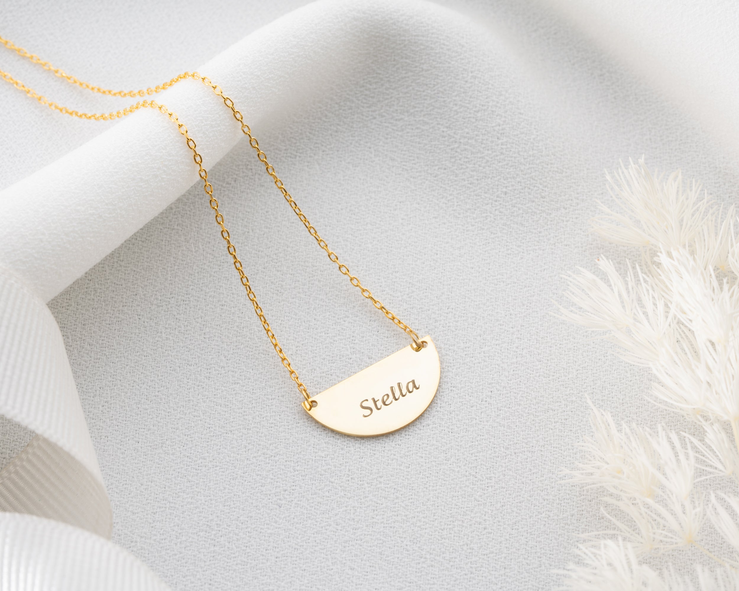 Custom Pet Name Paw Print Necklace