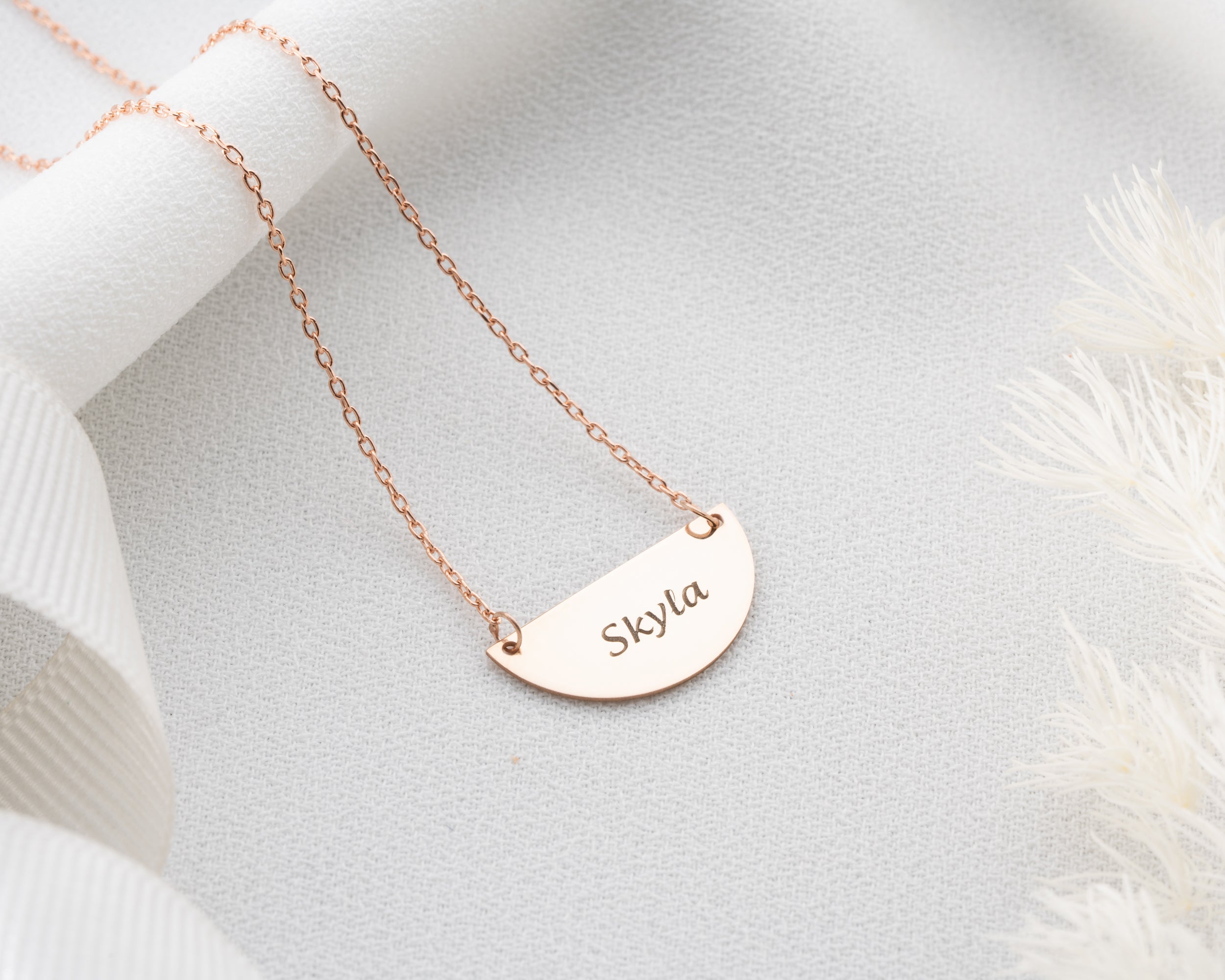 Custom Pet Name Paw Print Necklace