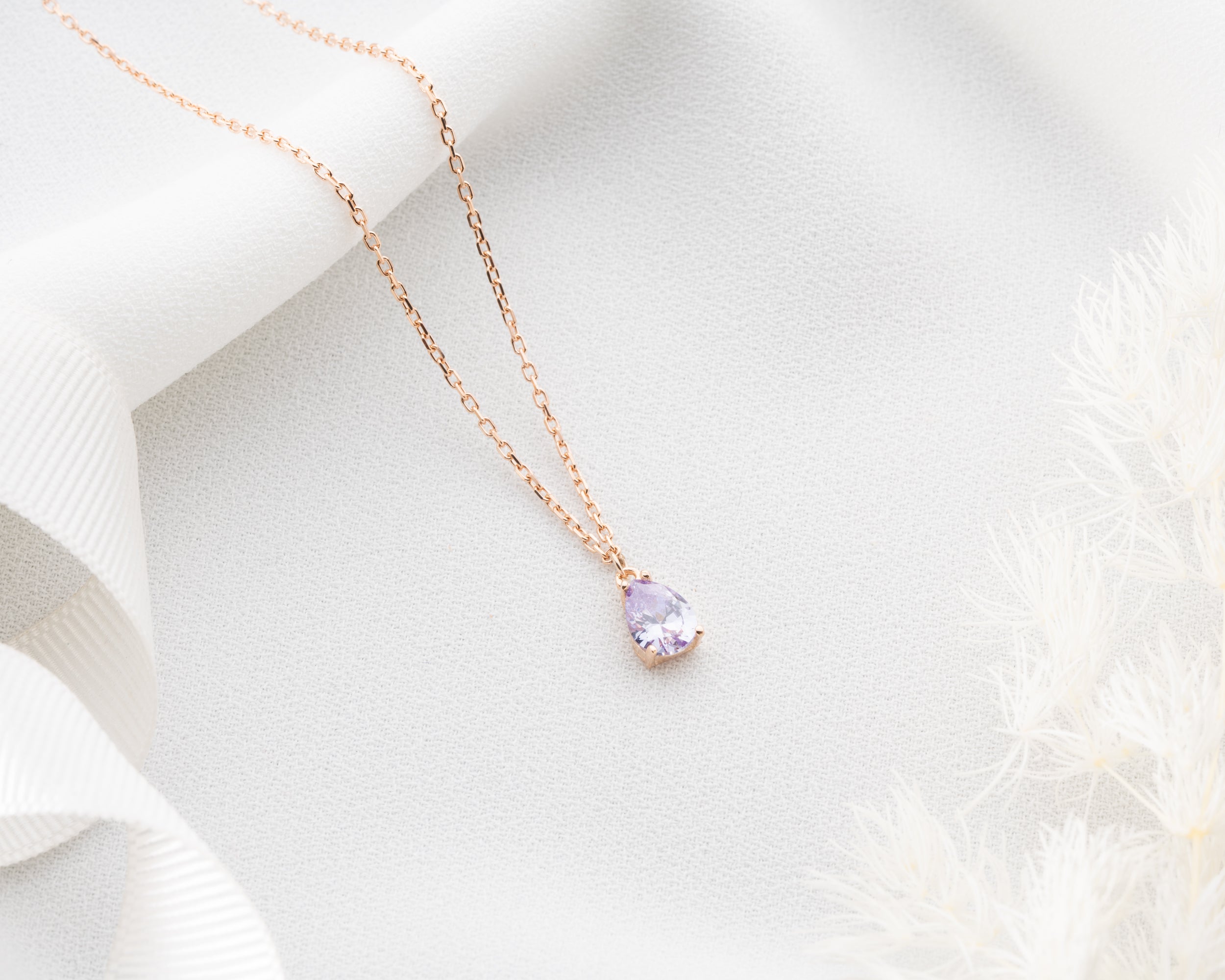 Custom Family Birthstone Dangle Necklace