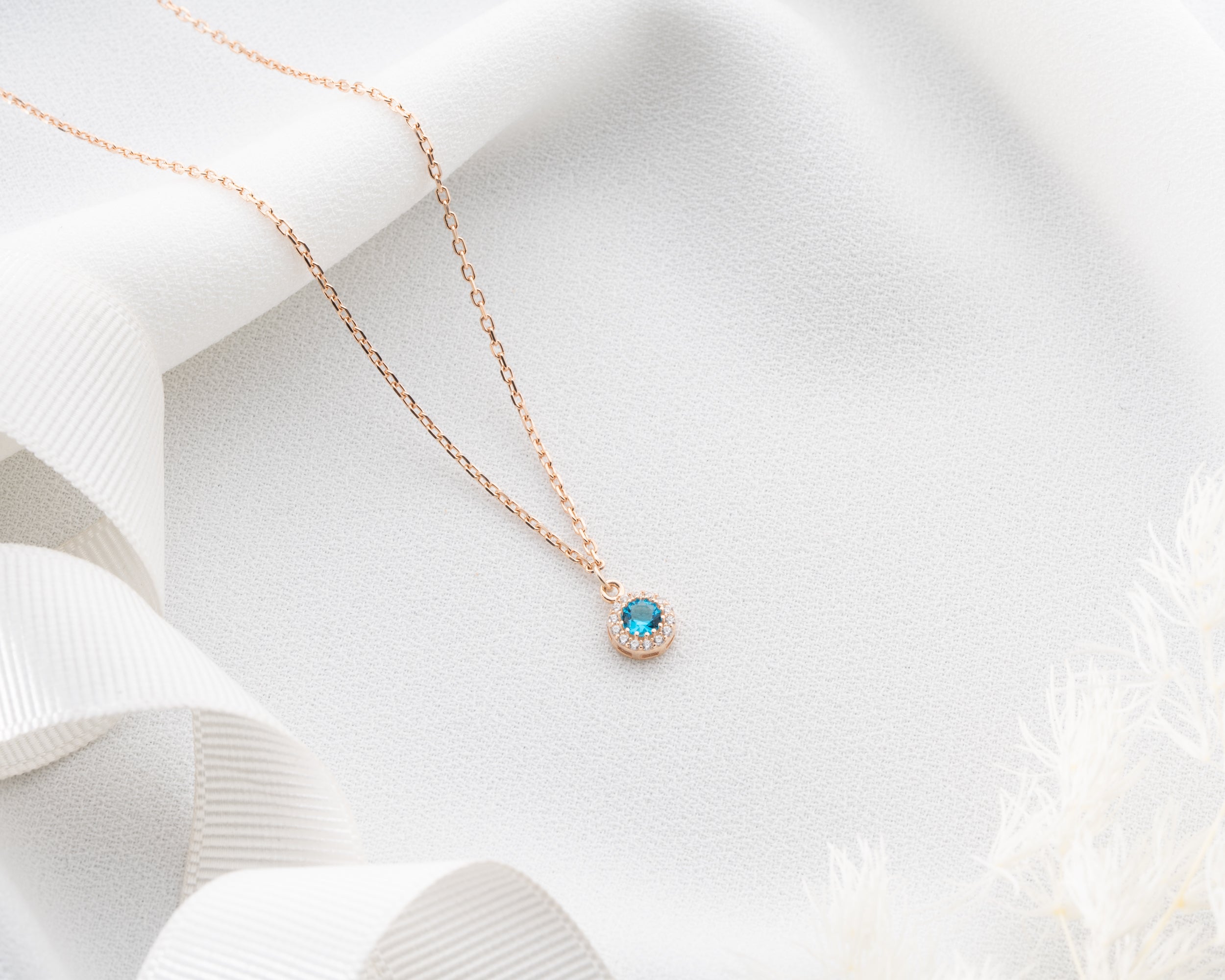 Custom Round Family Birthstone Necklace