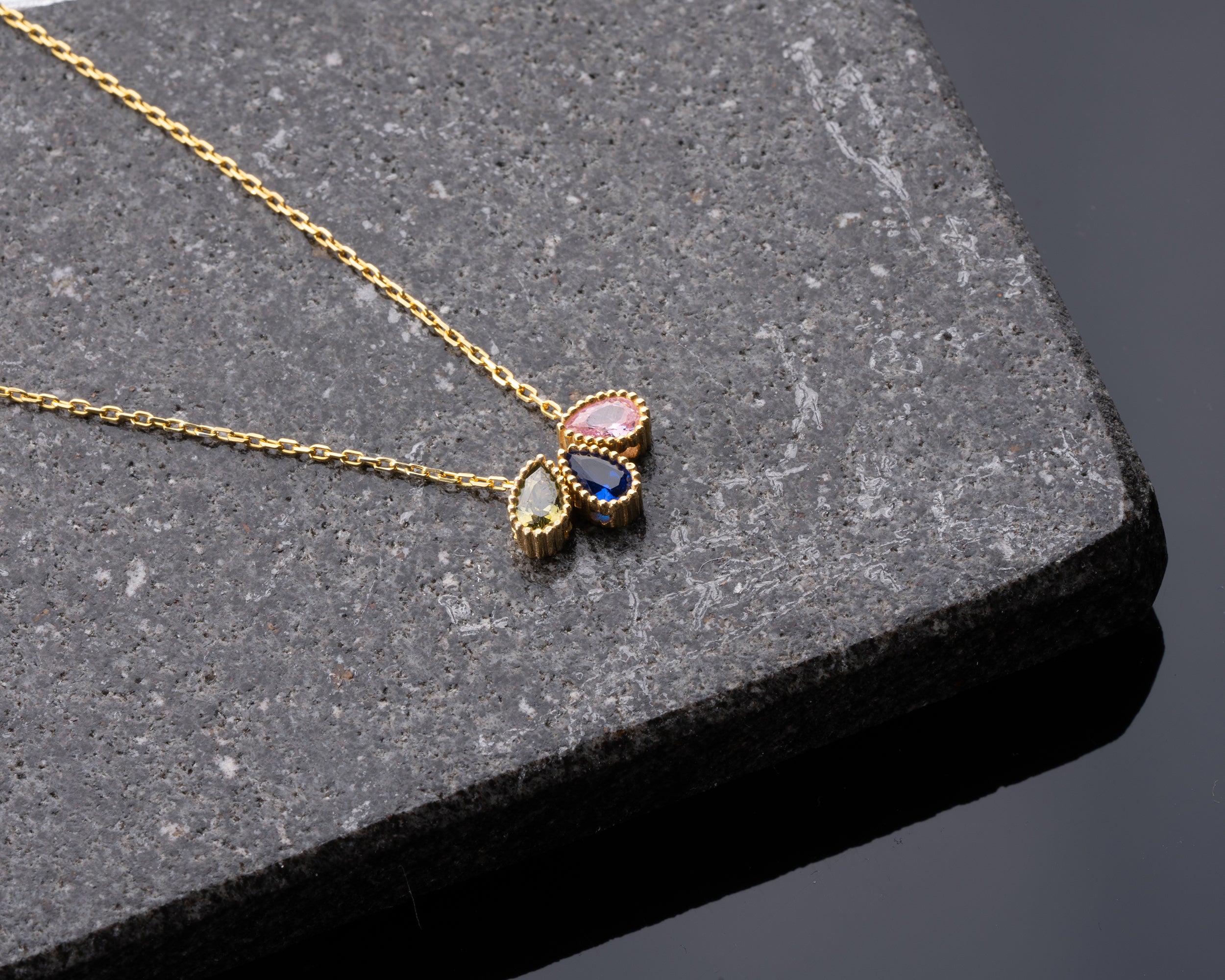 Custom Cluster Birthstone Family Necklace