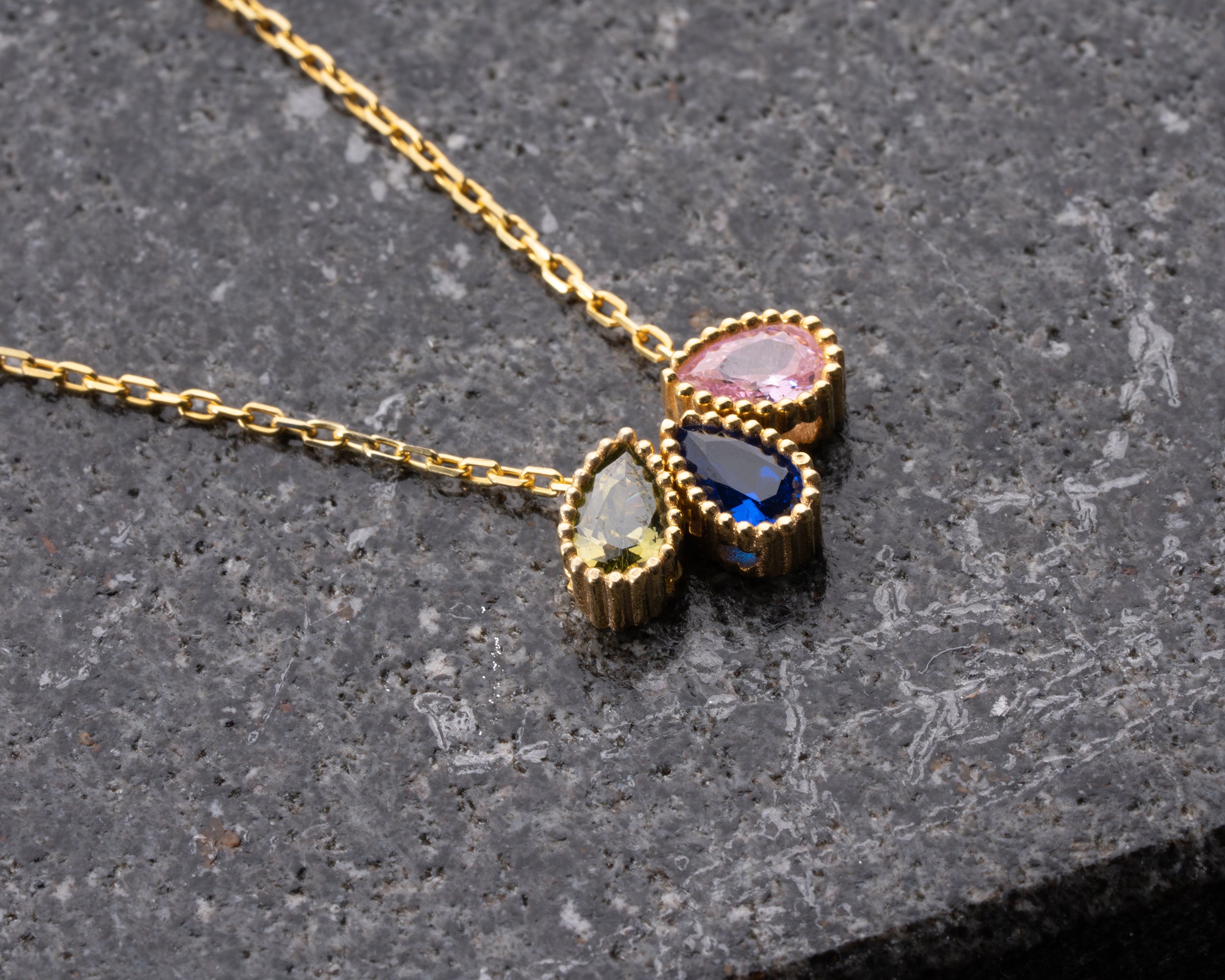 Custom Cluster Birthstone Family Necklace