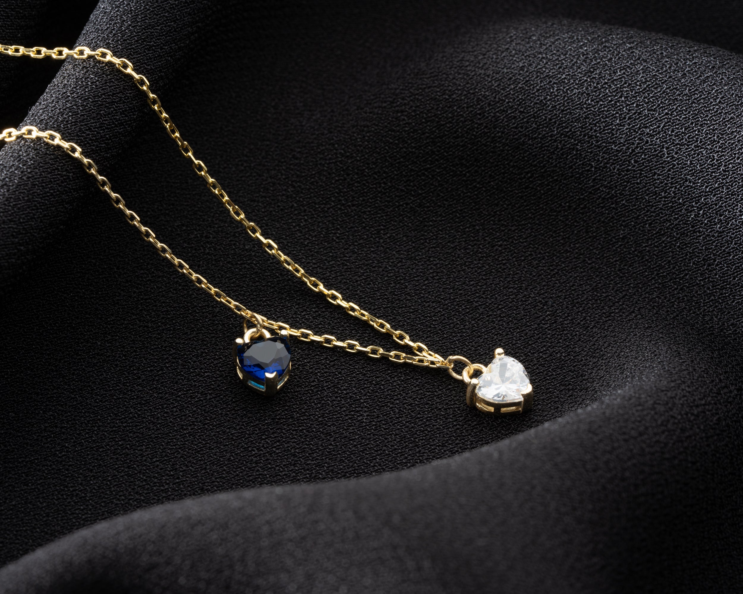 Custom Heart Birthstone Pendant Necklace