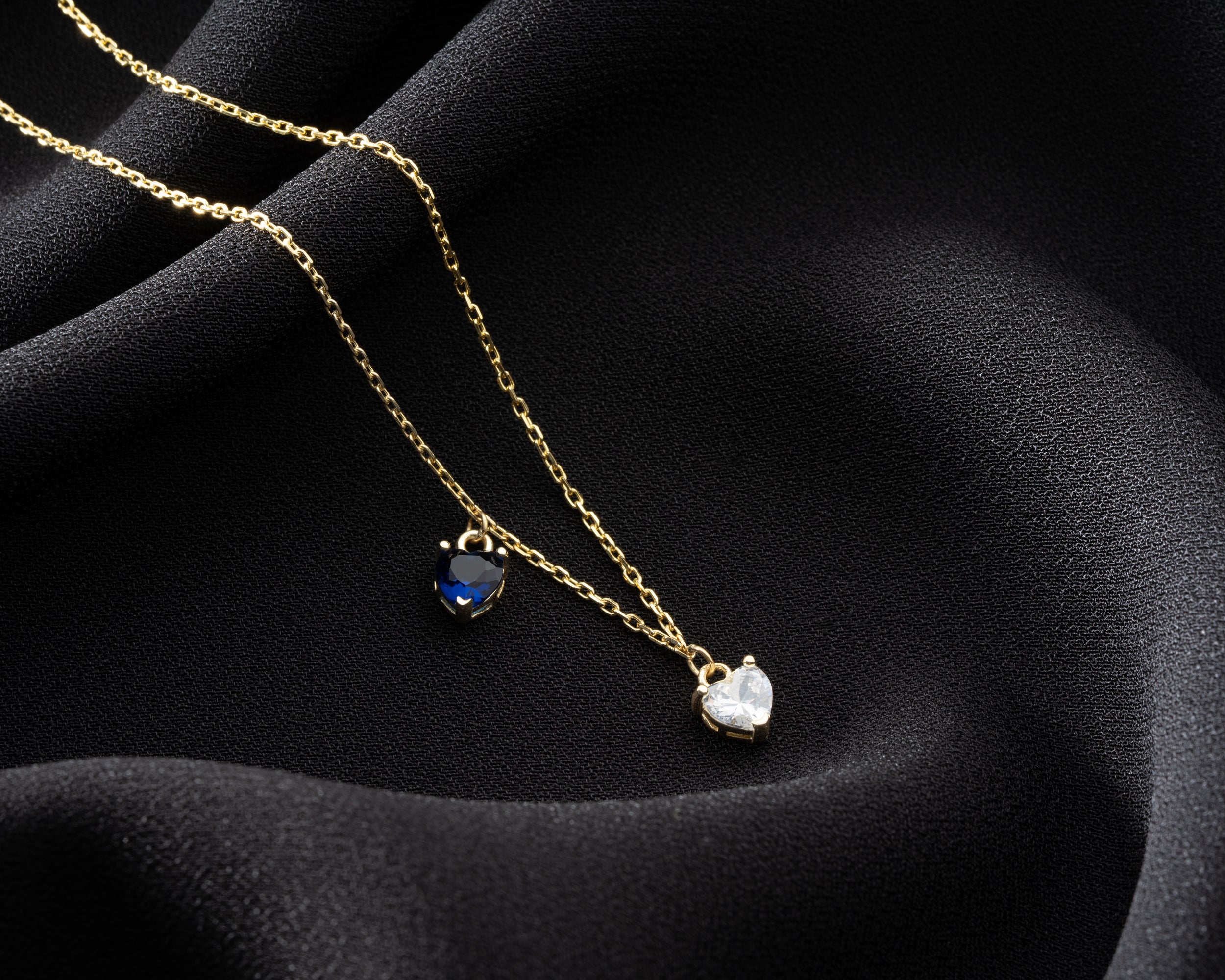 Custom Heart Birthstone Pendant Necklace