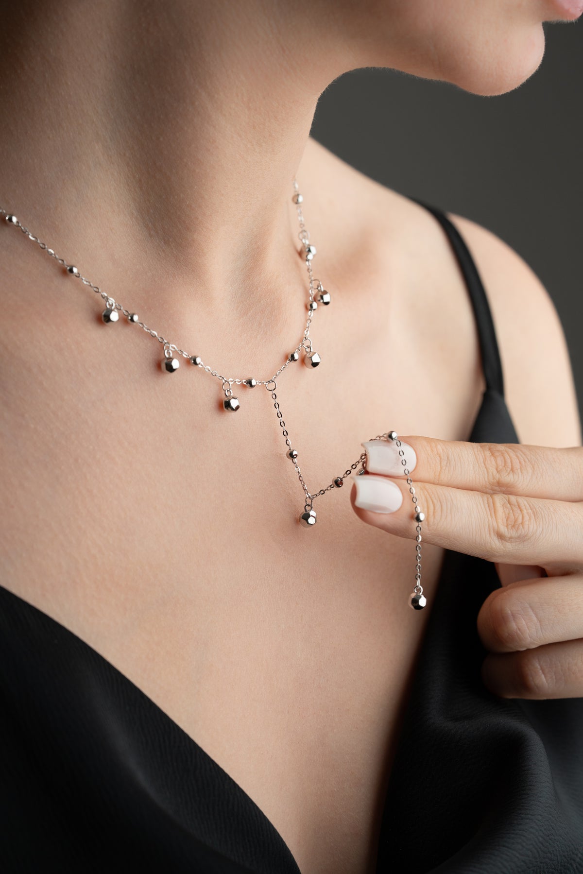 Beaded Y Drop Lariat Necklace