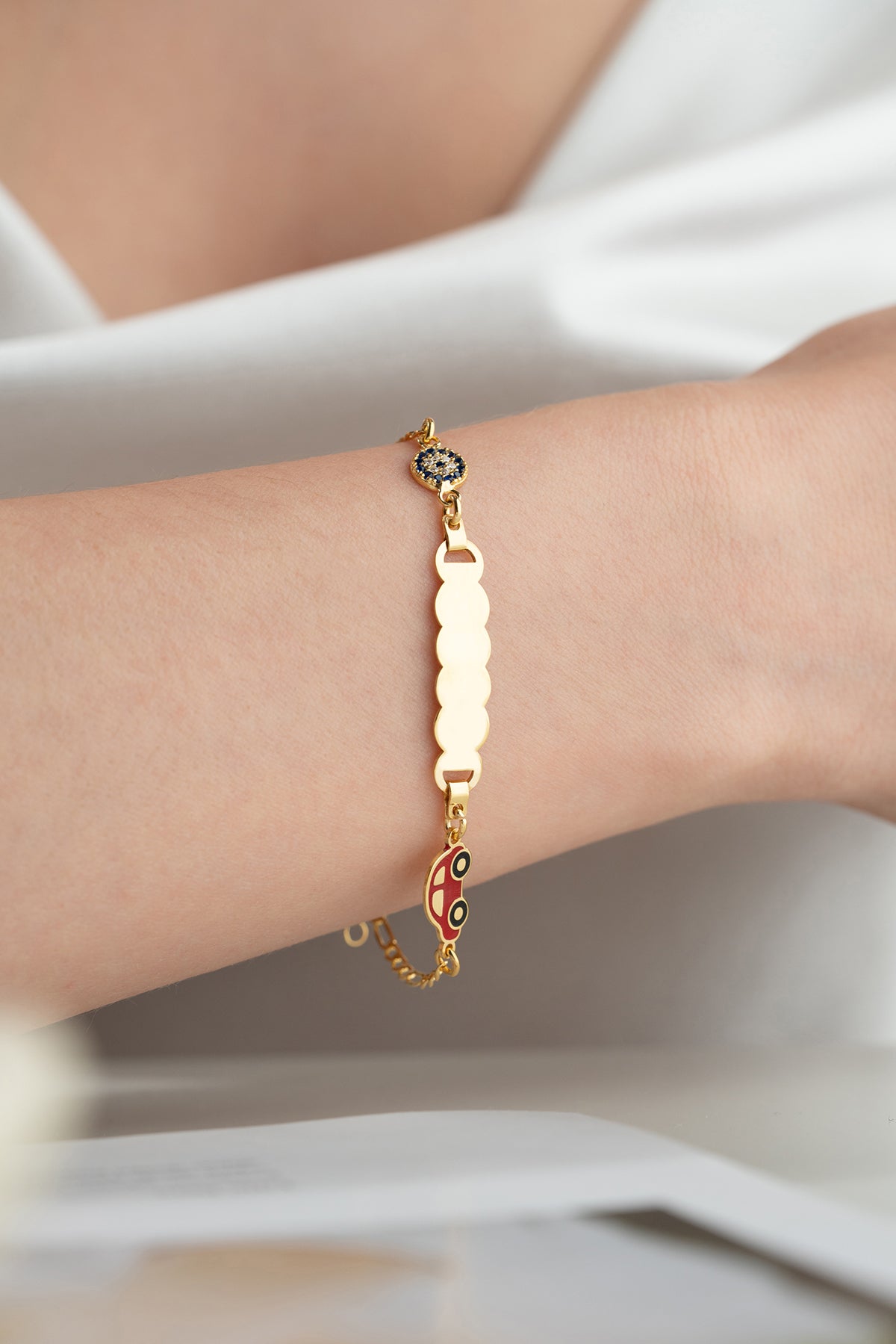 Custom Baby Car Charm ID Bracelet
