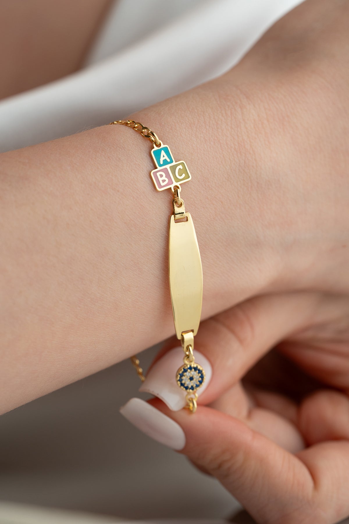 Custom Baby ID Bracelet with Name and Date