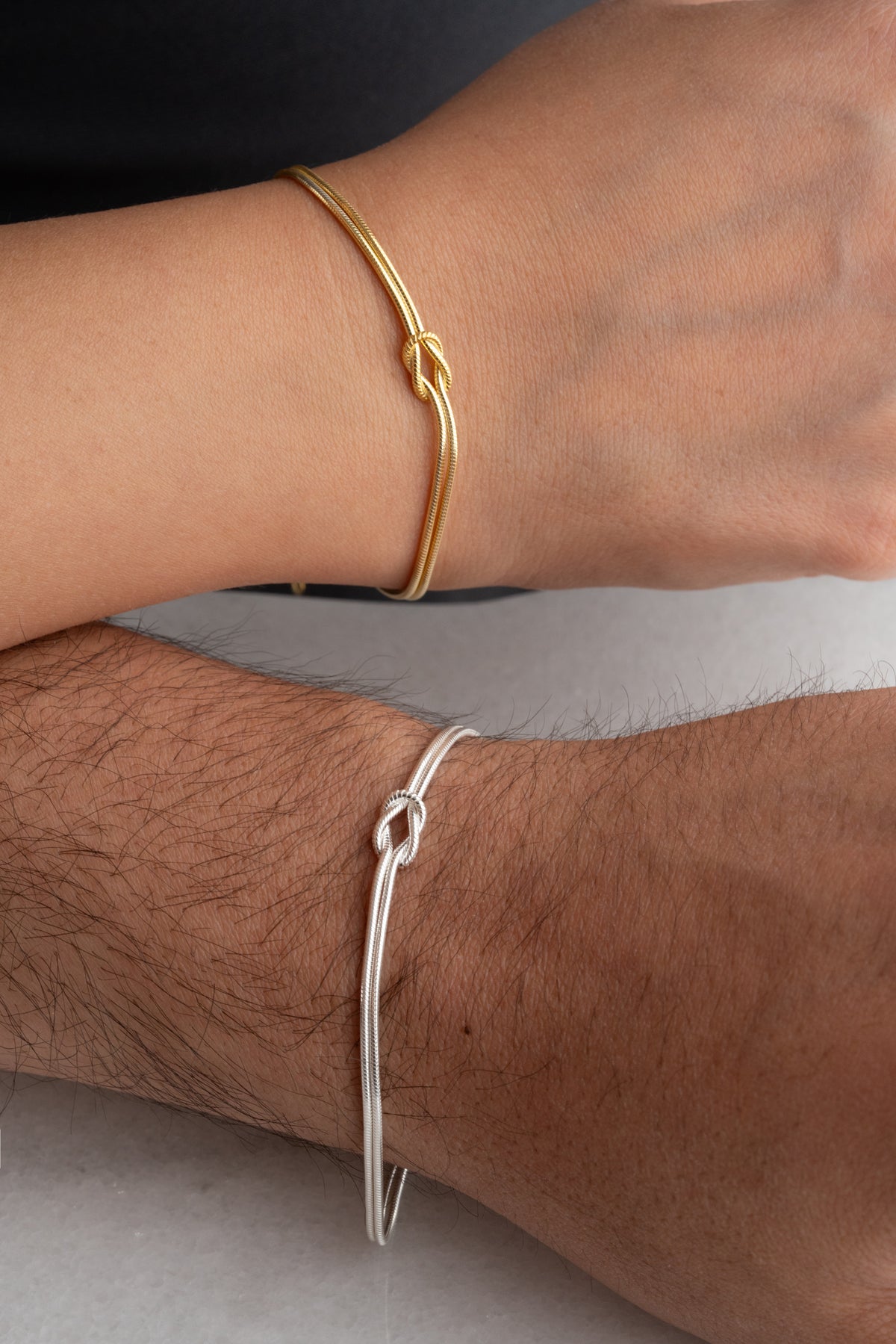 His and Hers Knot Bracelet Set