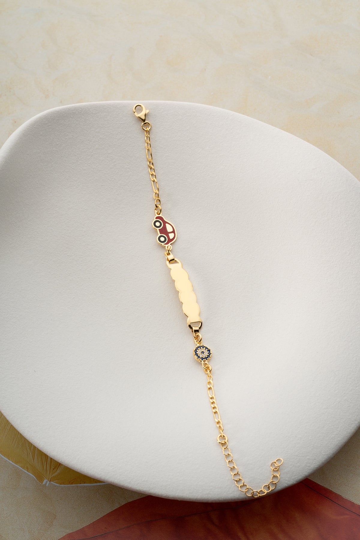 Custom Baby Car Charm ID Bracelet