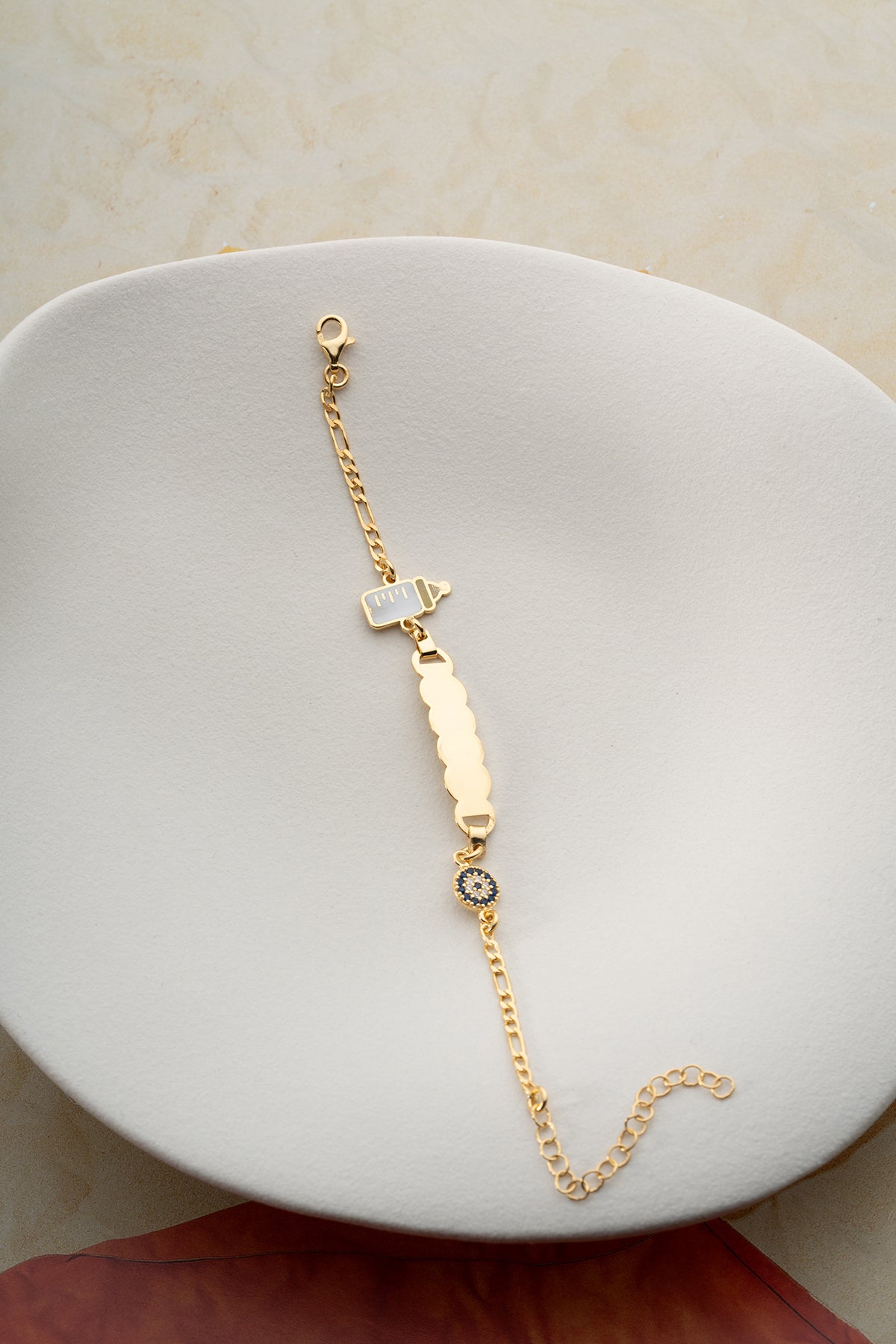 Custom Name Baby Bottle ID Bracelet