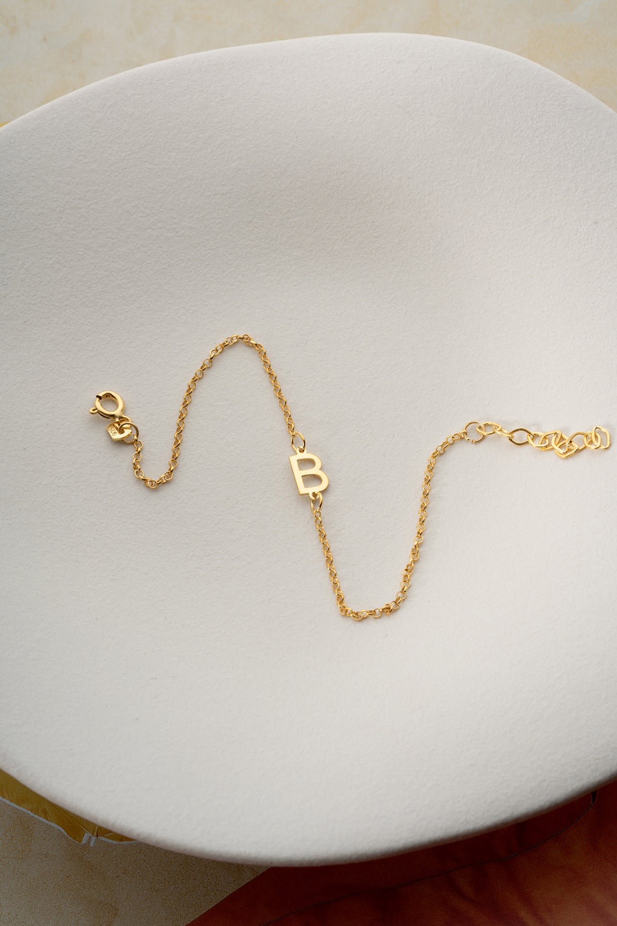 Custom Initial Bracelet in Gold