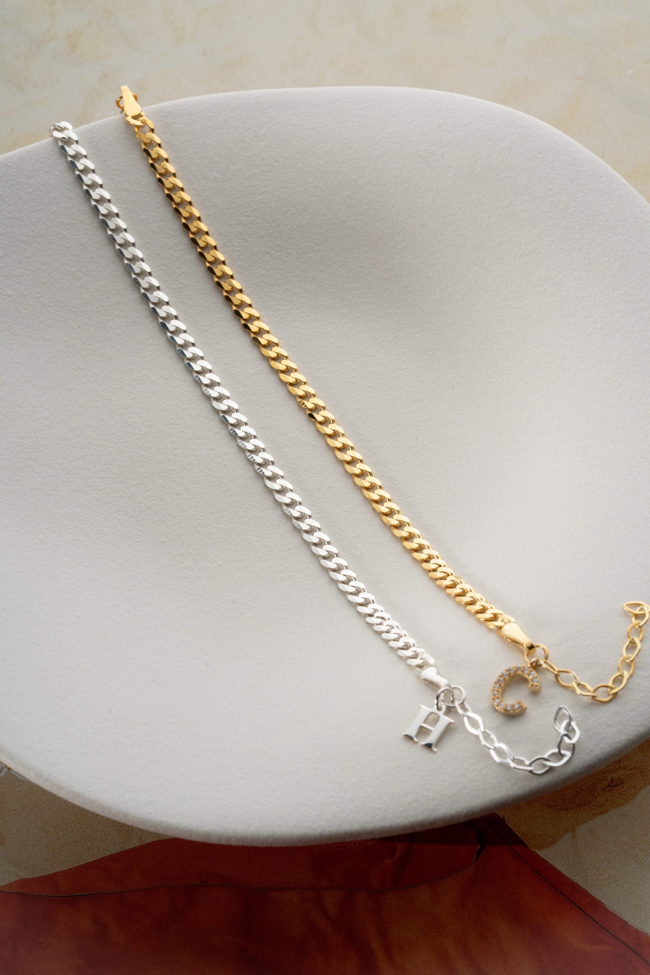 His and Hers Initial Bracelet Set