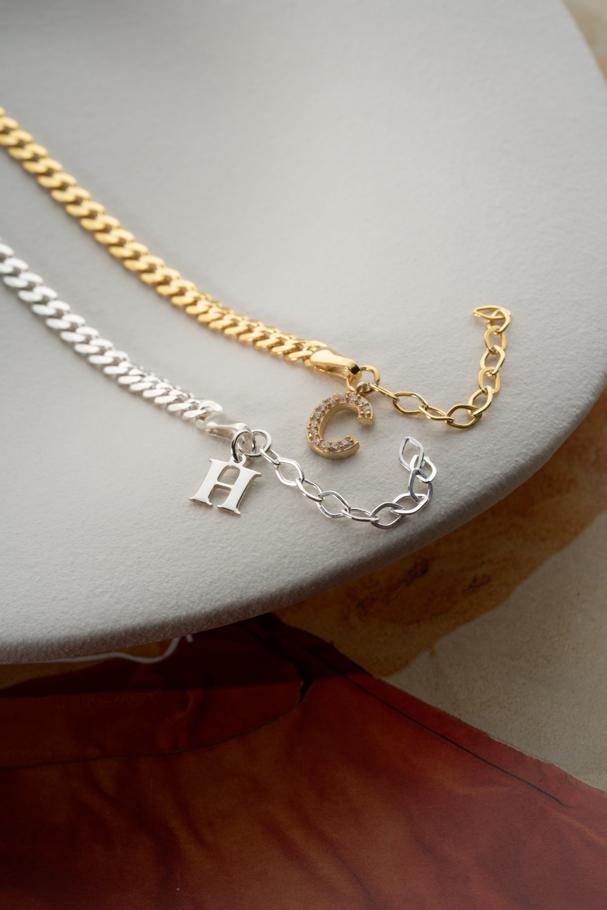 His and Hers Initial Bracelet Set