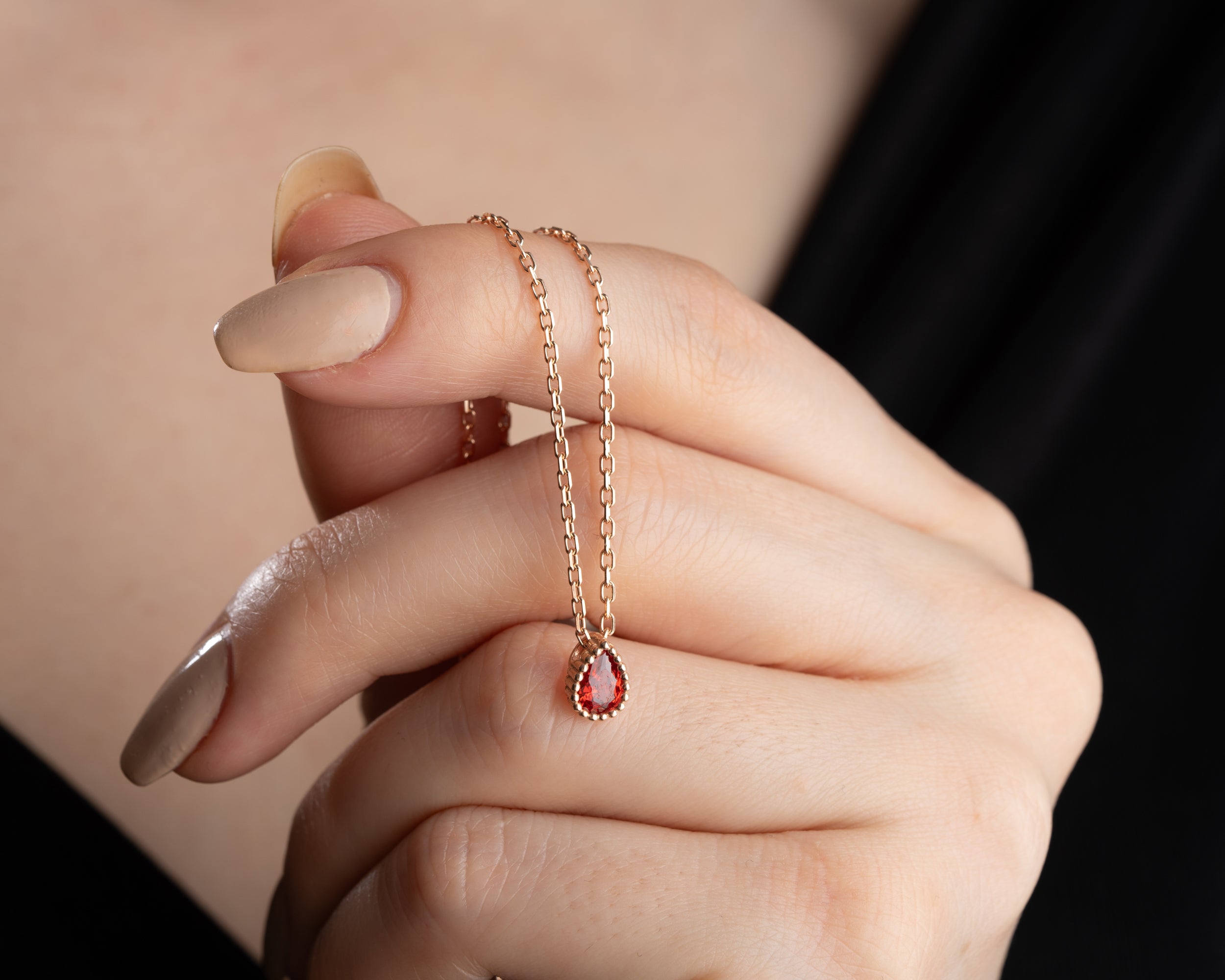 Marquise Cluster Family Birthstone Necklace