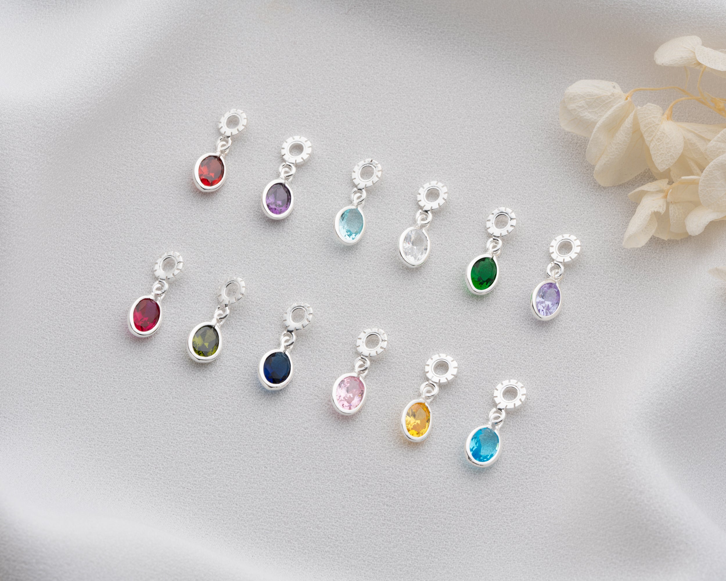Custom Birthstone Dangle Charm