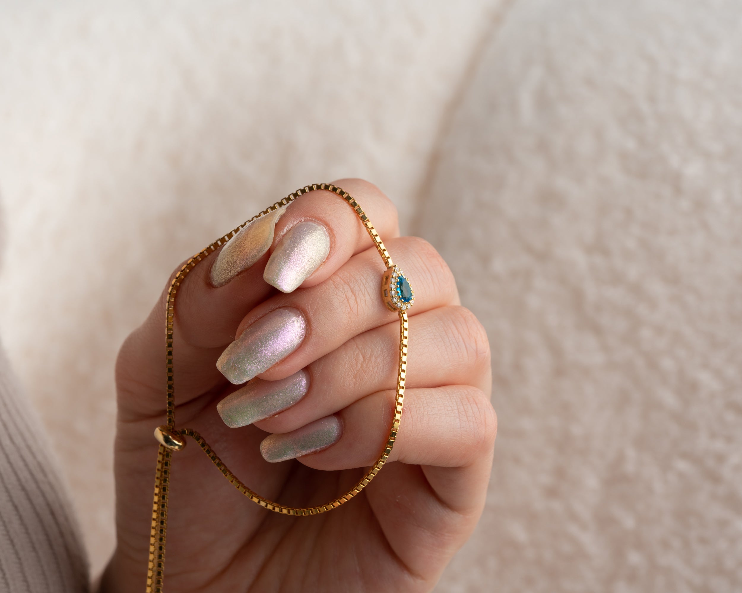 Custom Teardrop Birthstone Family Bracelet