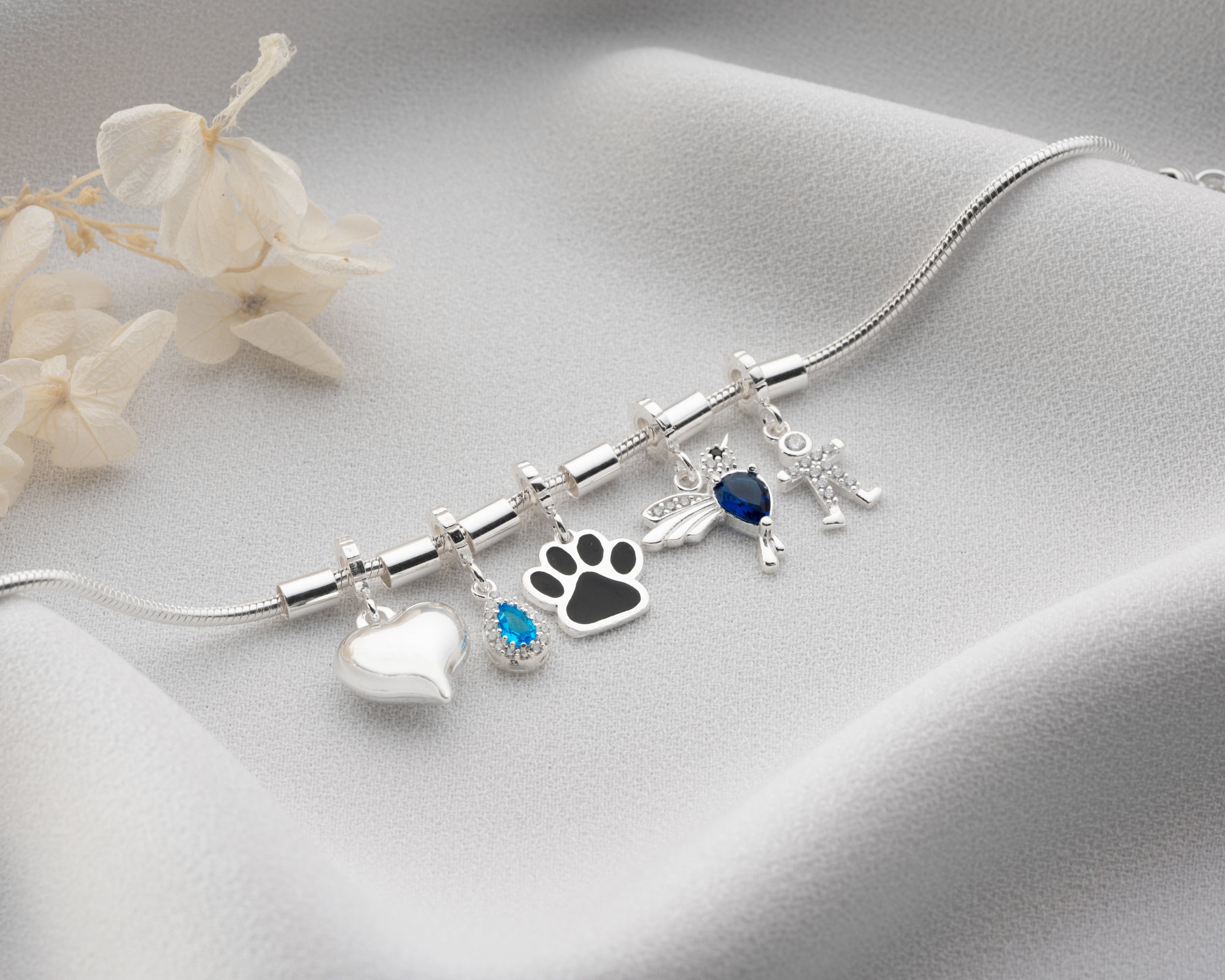 Custom Multi Charm Birthstone Bracelet