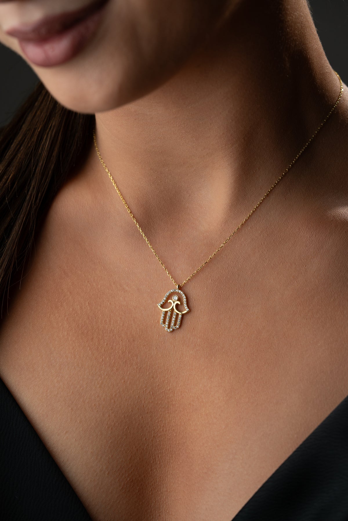 Hamsa Hand Pendant Necklace