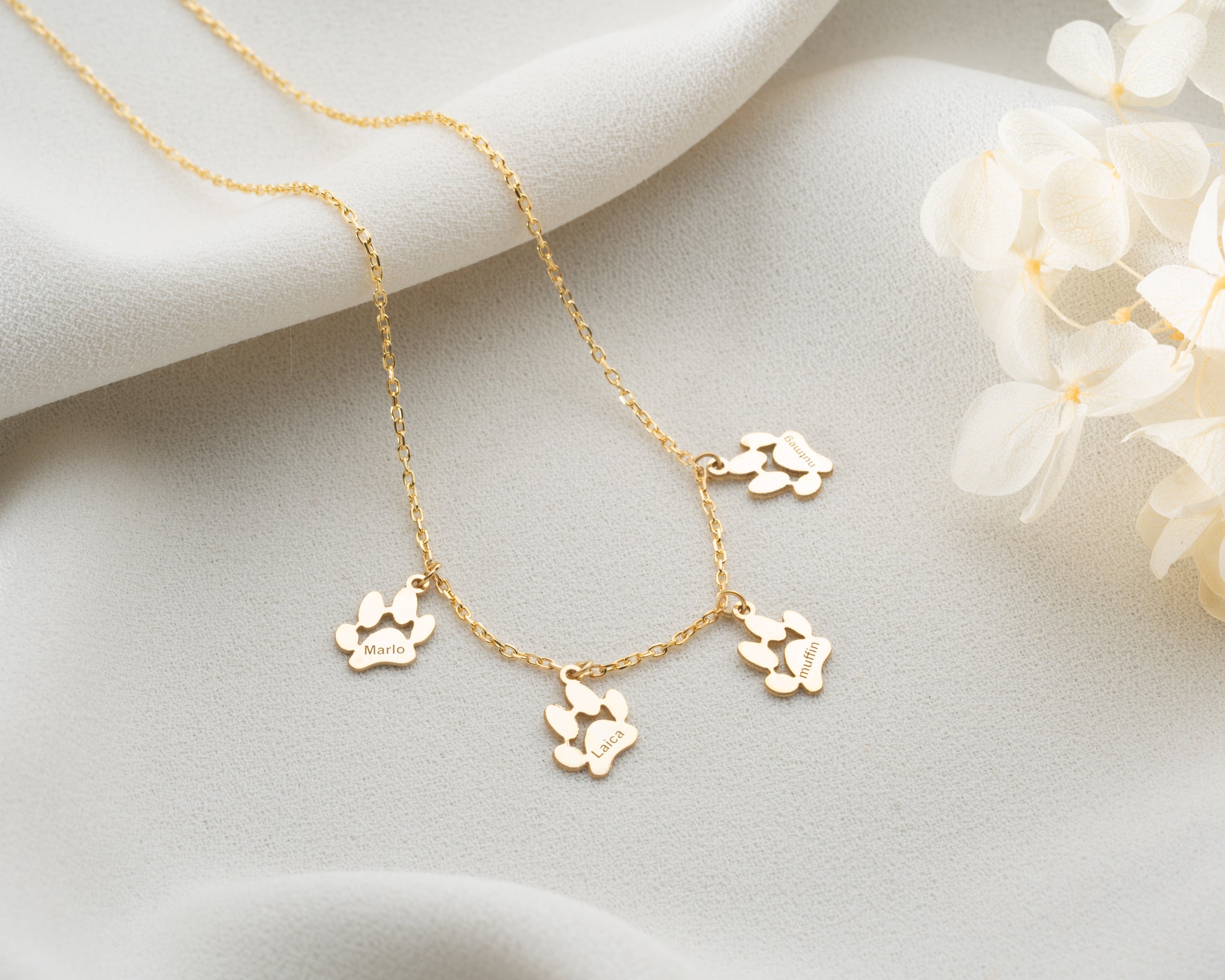 Personalized Pet Paw Print Necklace