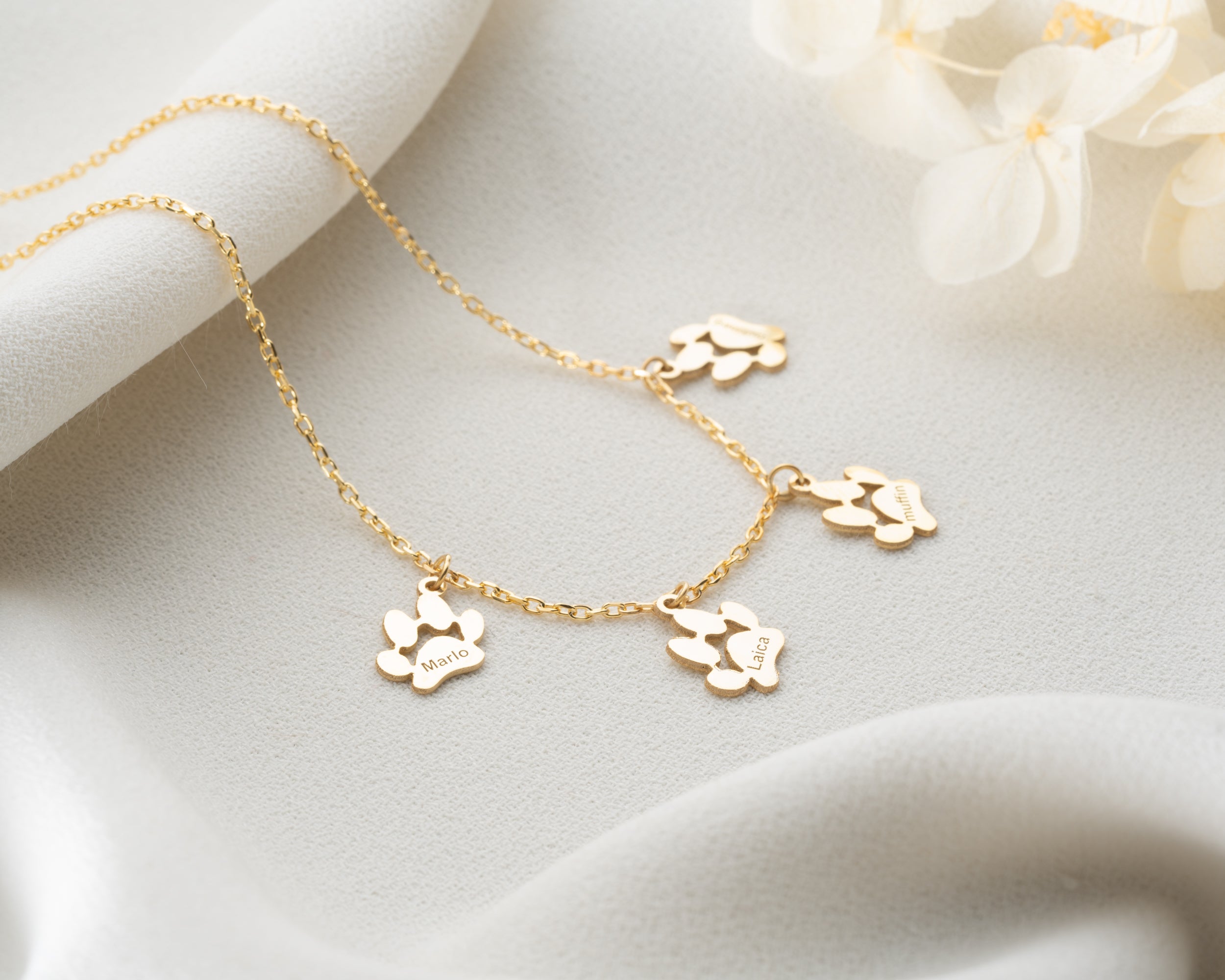 Personalized Pet Paw Print Necklace