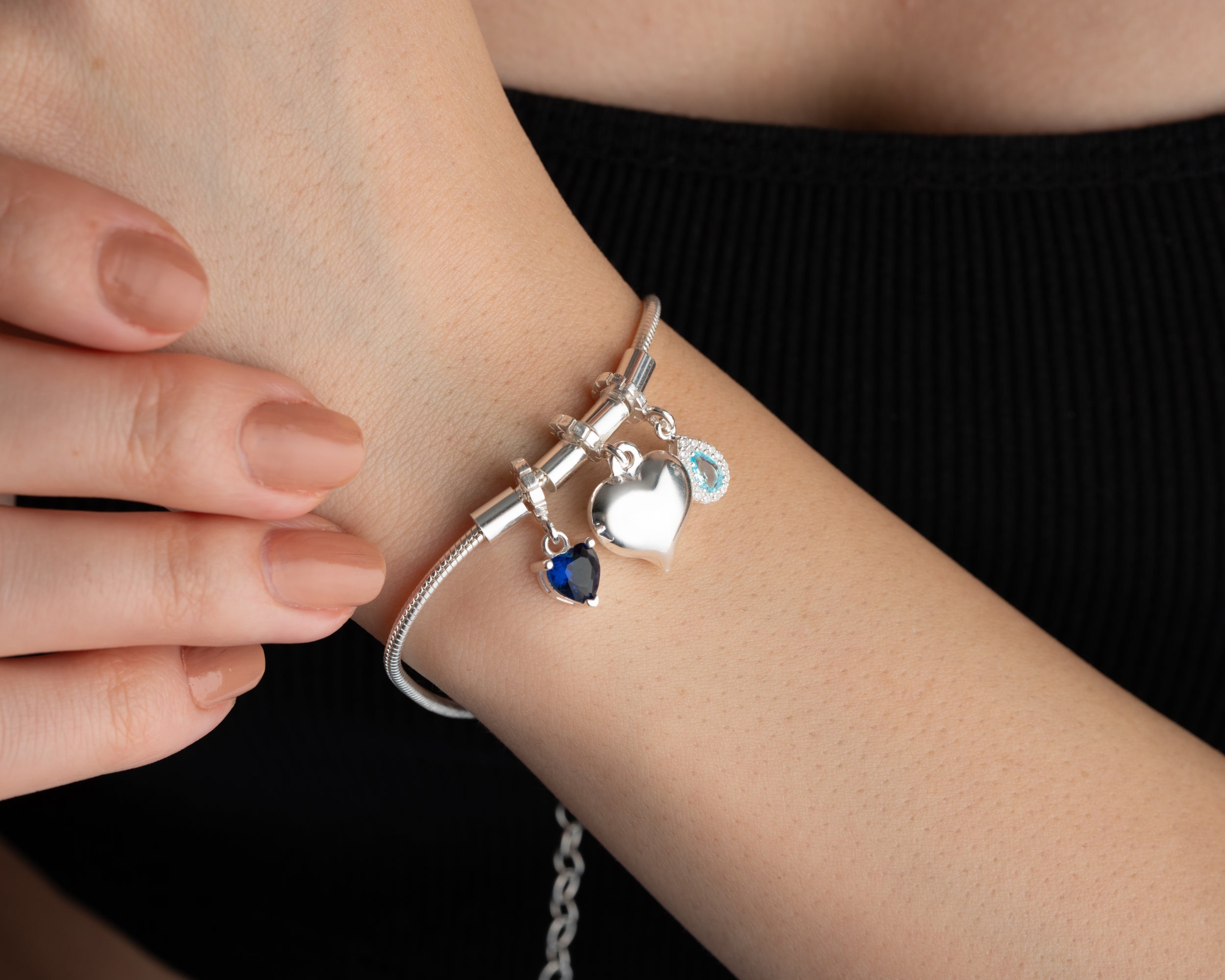 Custom Paw Print Birthstone Necklace