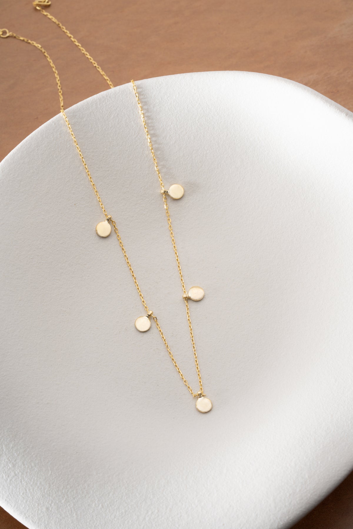 Lucky Charm Gold Disc Necklace