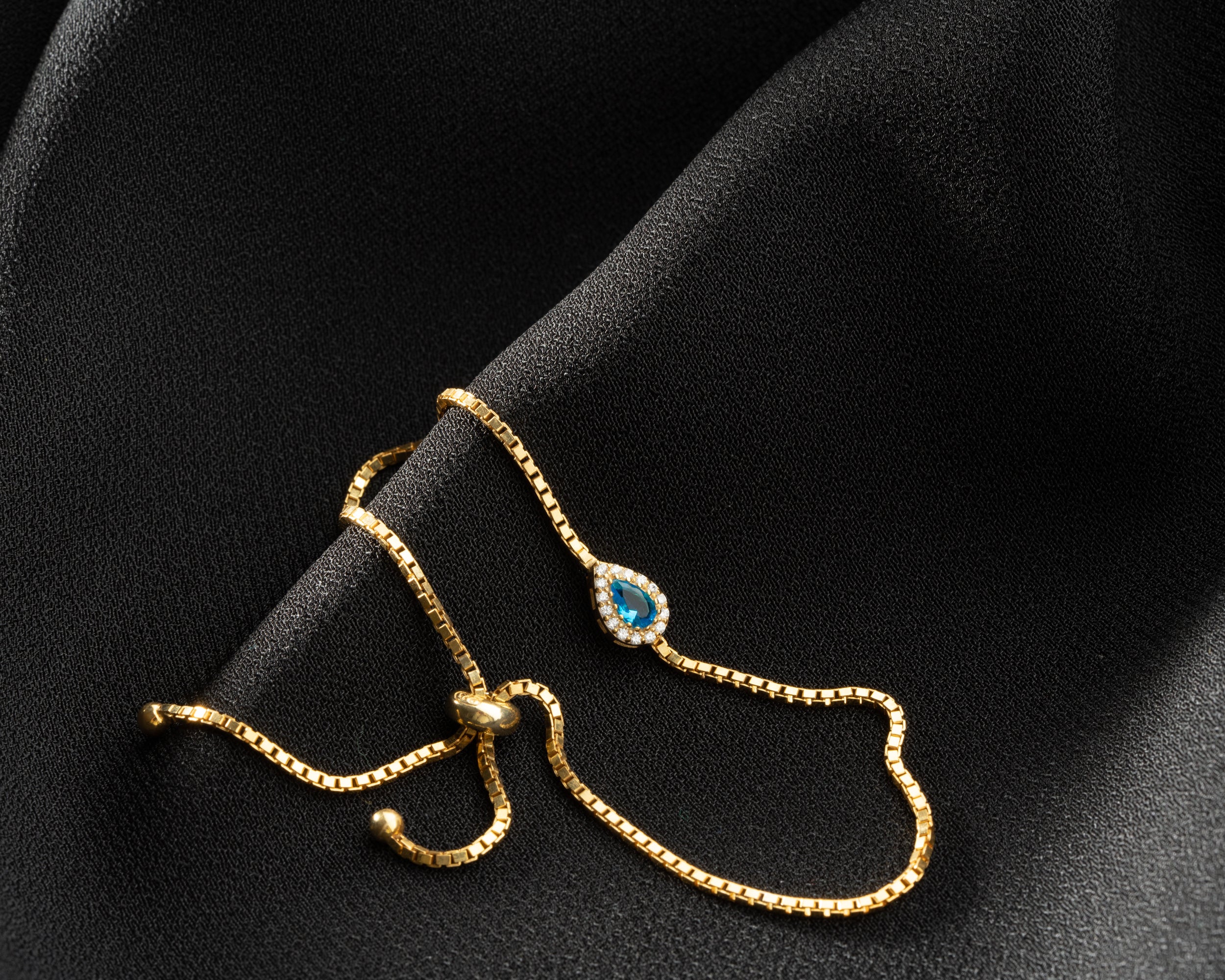 Custom Teardrop Birthstone Family Bracelet