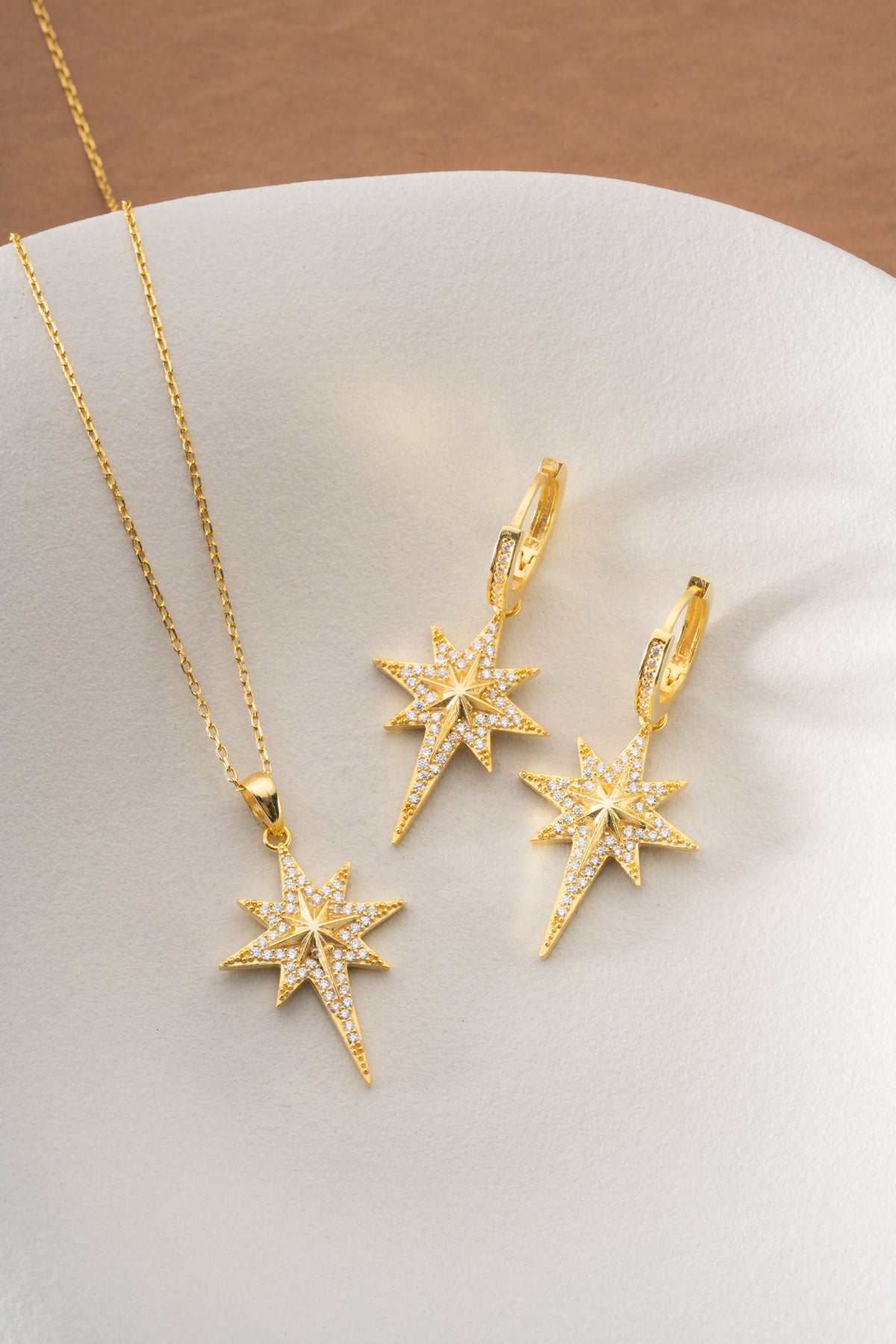 North Star Necklace and Earring Set