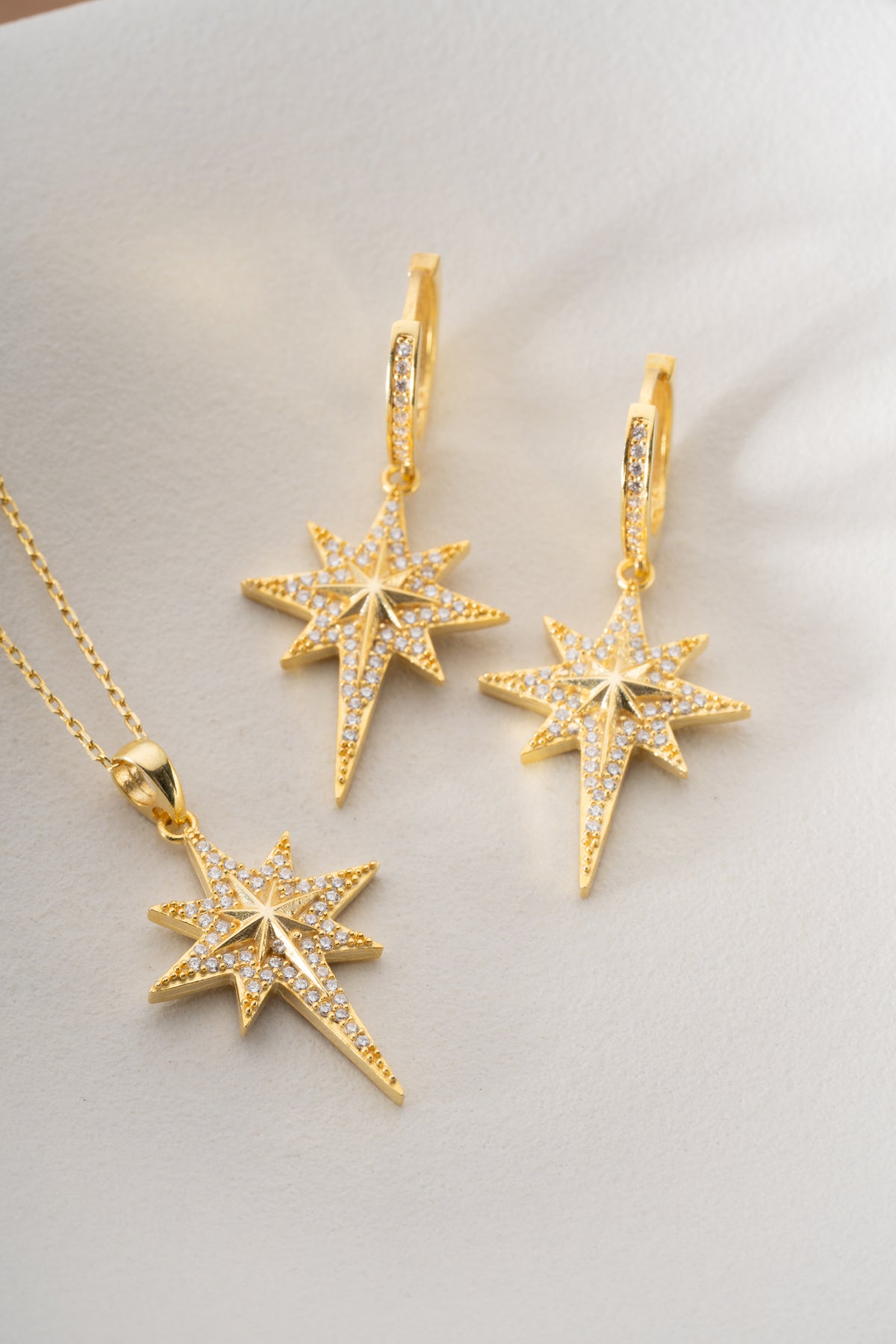 North Star Necklace and Earring Set