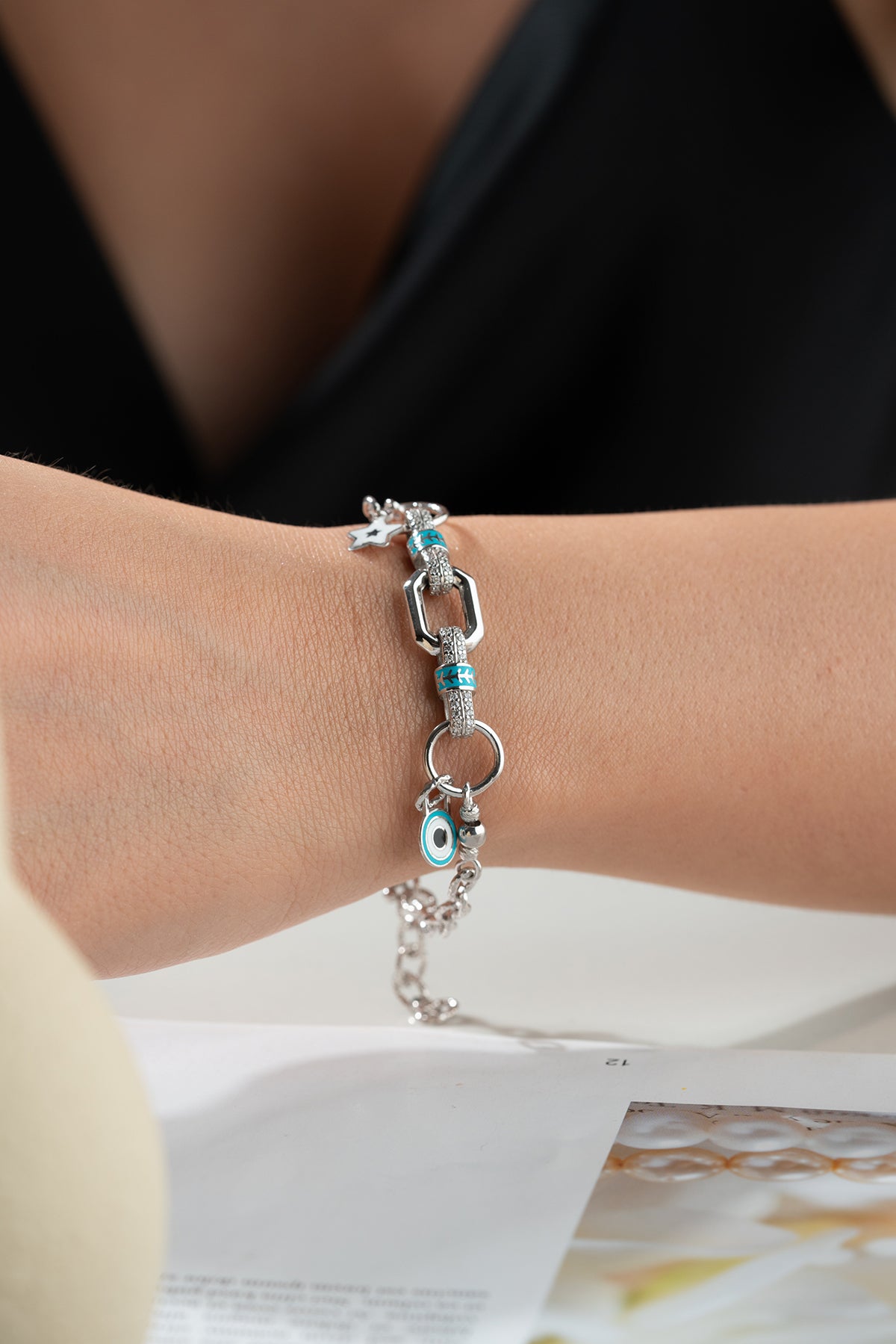 Evil Eye Star Charm Bracelet