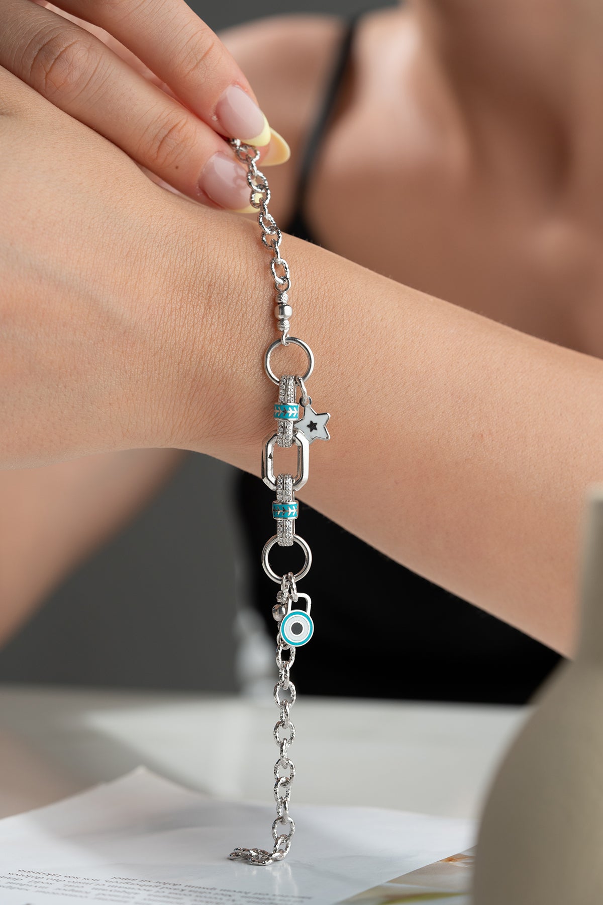 Evil Eye Star Charm Bracelet