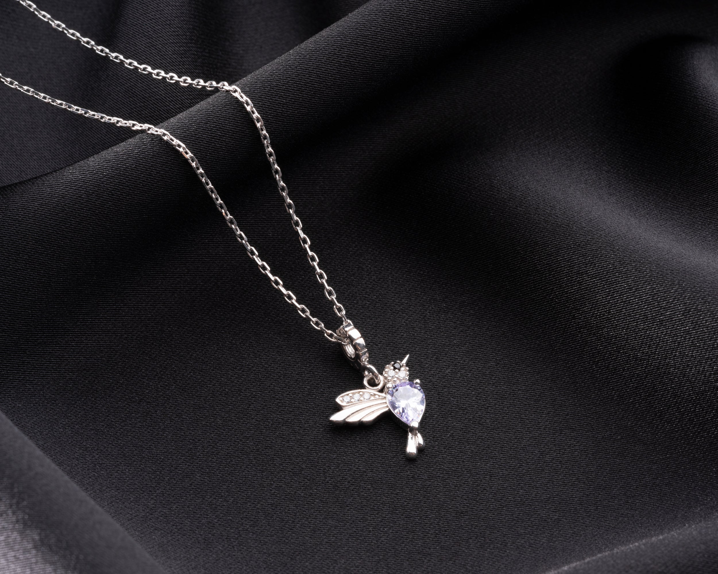Custom Birthstone Hummingbird Necklace