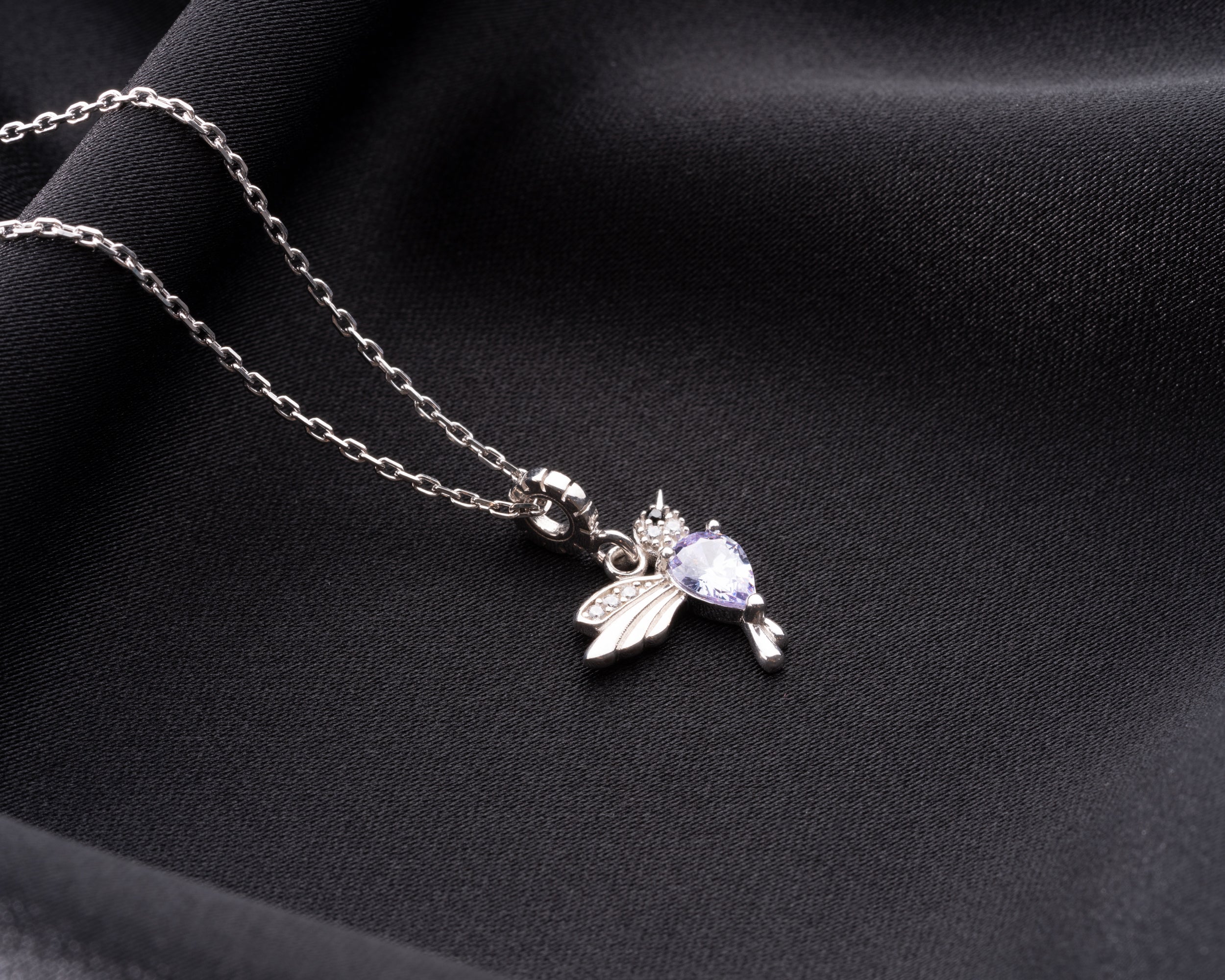 Custom Birthstone Hummingbird Necklace