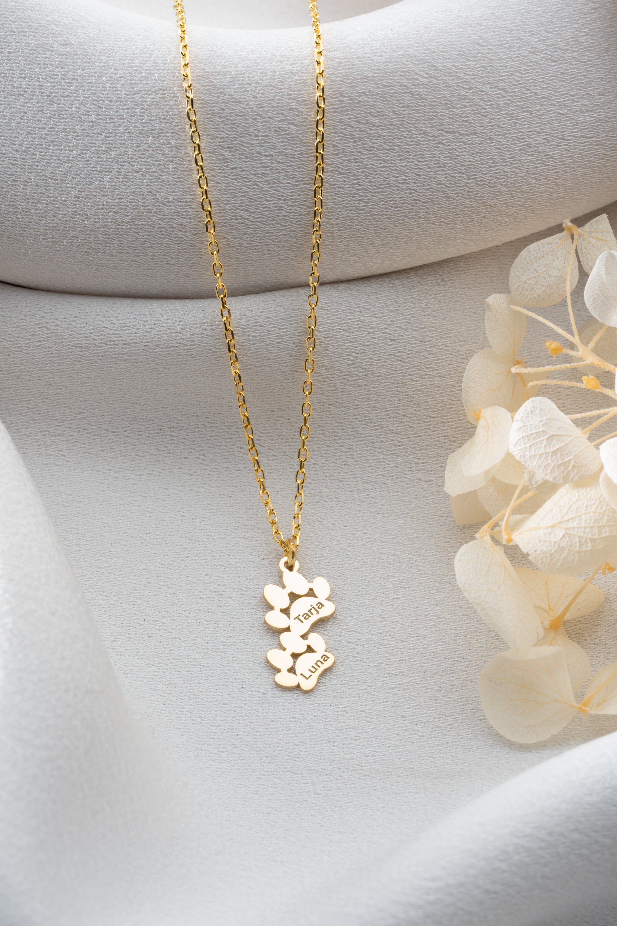 Custom Multi Pet Paw Necklace